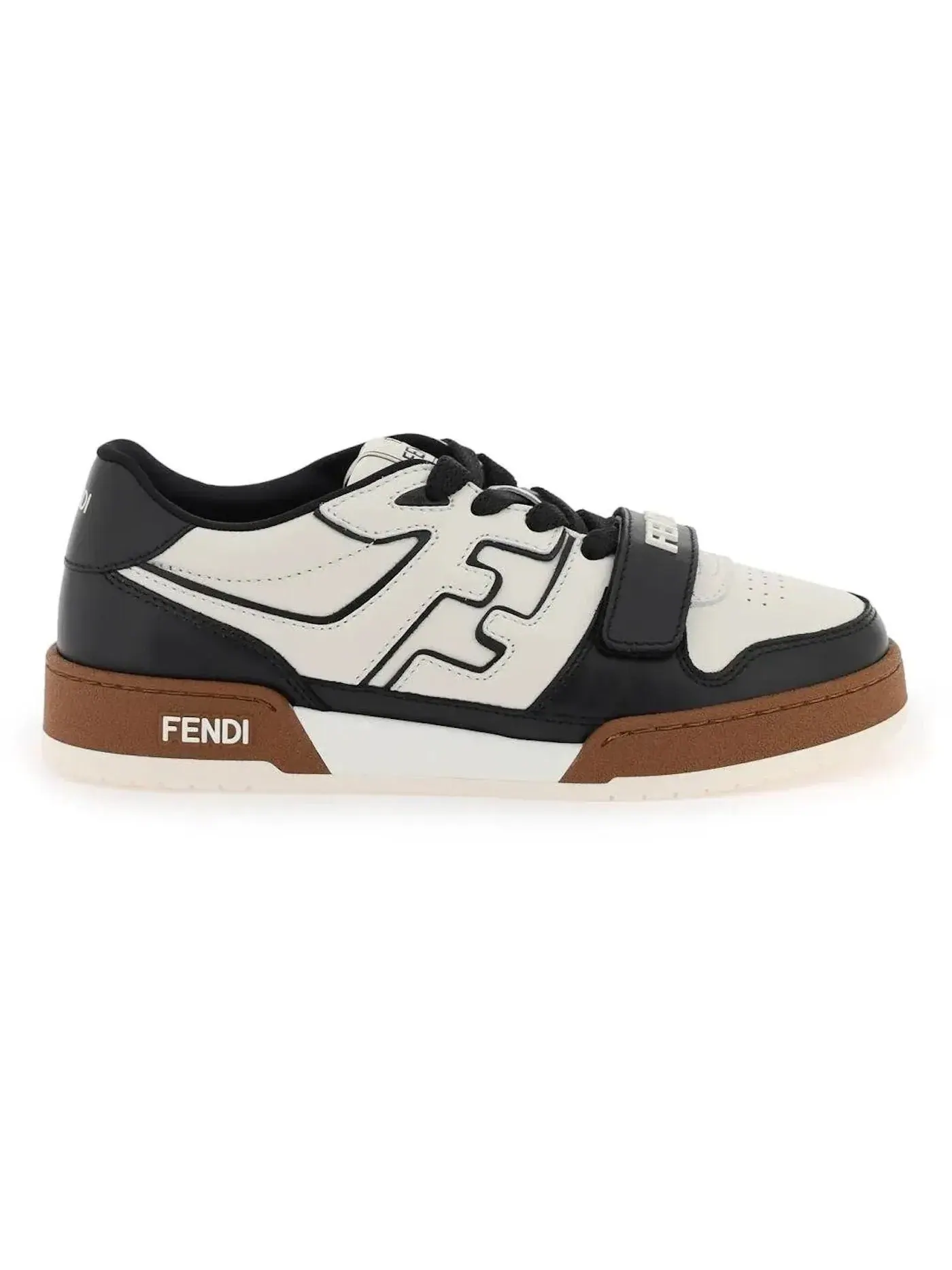 Женские кроссовки Fendi Fendi Match — изображение 1 из 1, черный/белый/коричневый