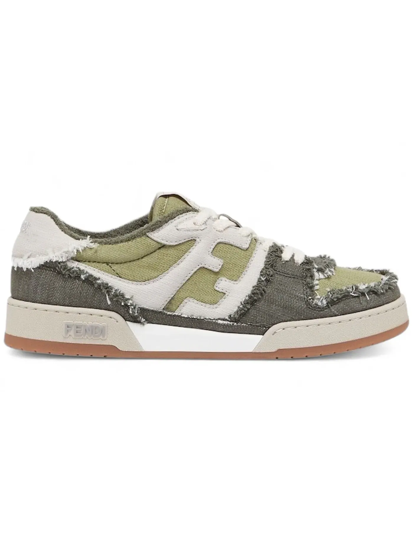 Мужские кроссовки Fendi Match Low Fendi — изображение 1 из 1, зеленый/белый