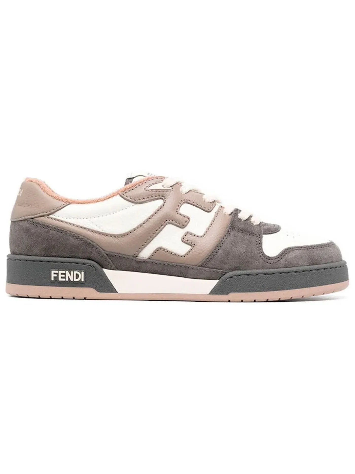 Мужские кроссовки с низким верхом Fendi Match Low Top Fendi — изображение 1 из 1, серый/бежевый/белый