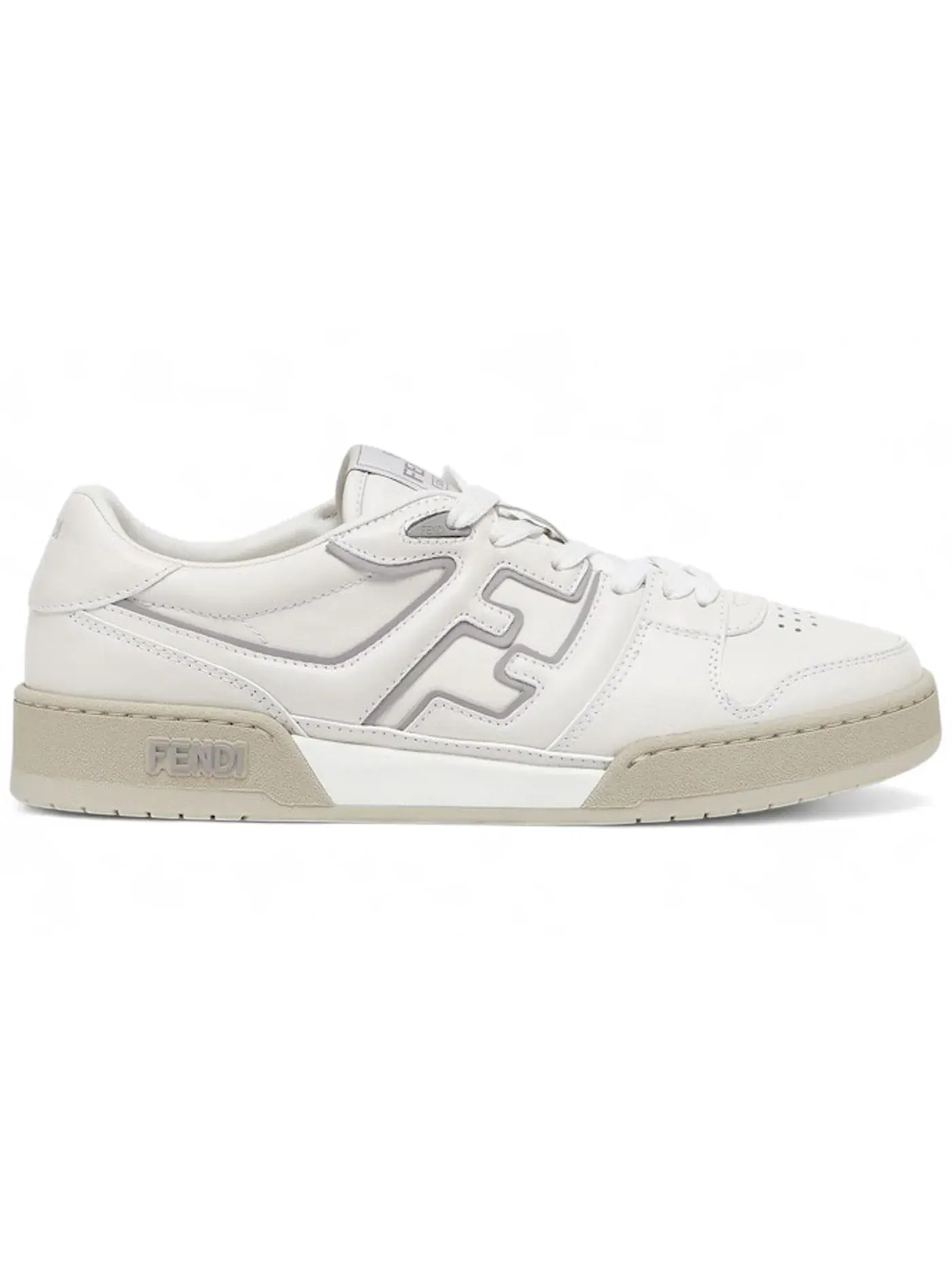 Мужские кроссовки Lifestyle Fendi Match Low Fendi — изображение 1 из 1, белый хаки