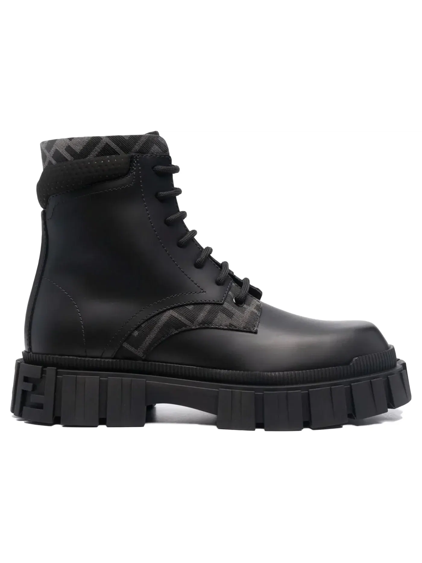 Мужские ботинки кожаные Fendi Force Leather Ankle Boot Fendi — изображение 1 из 1, черный/серый