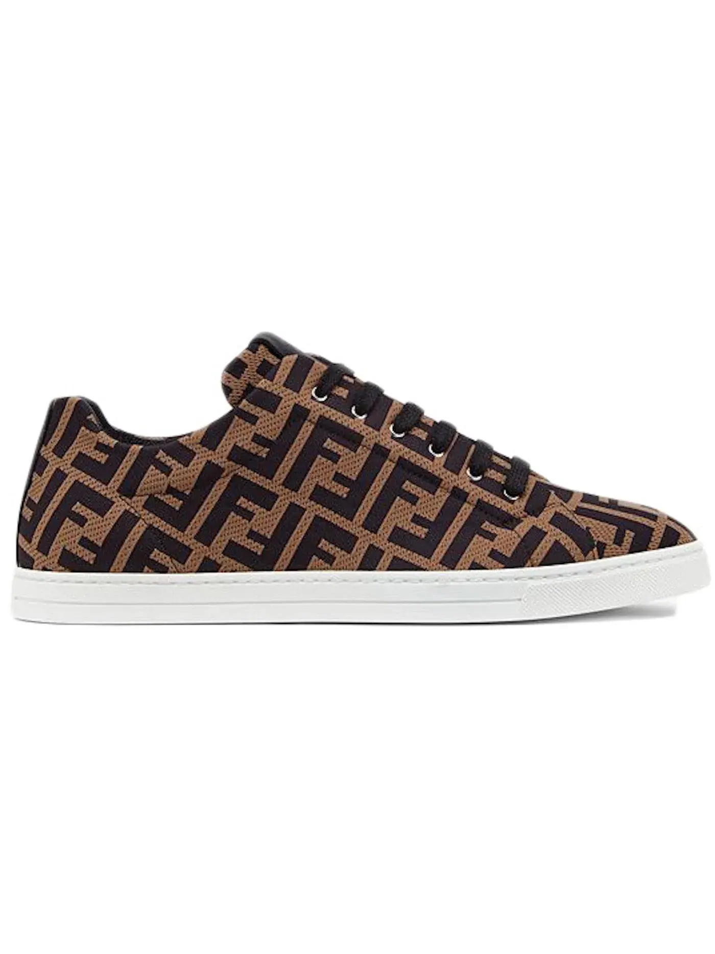 Мужские кроссовки из технической ткани Fendi Tech Fabric Low Top Fendi — изображение 1 из 1, коричневый/черный
