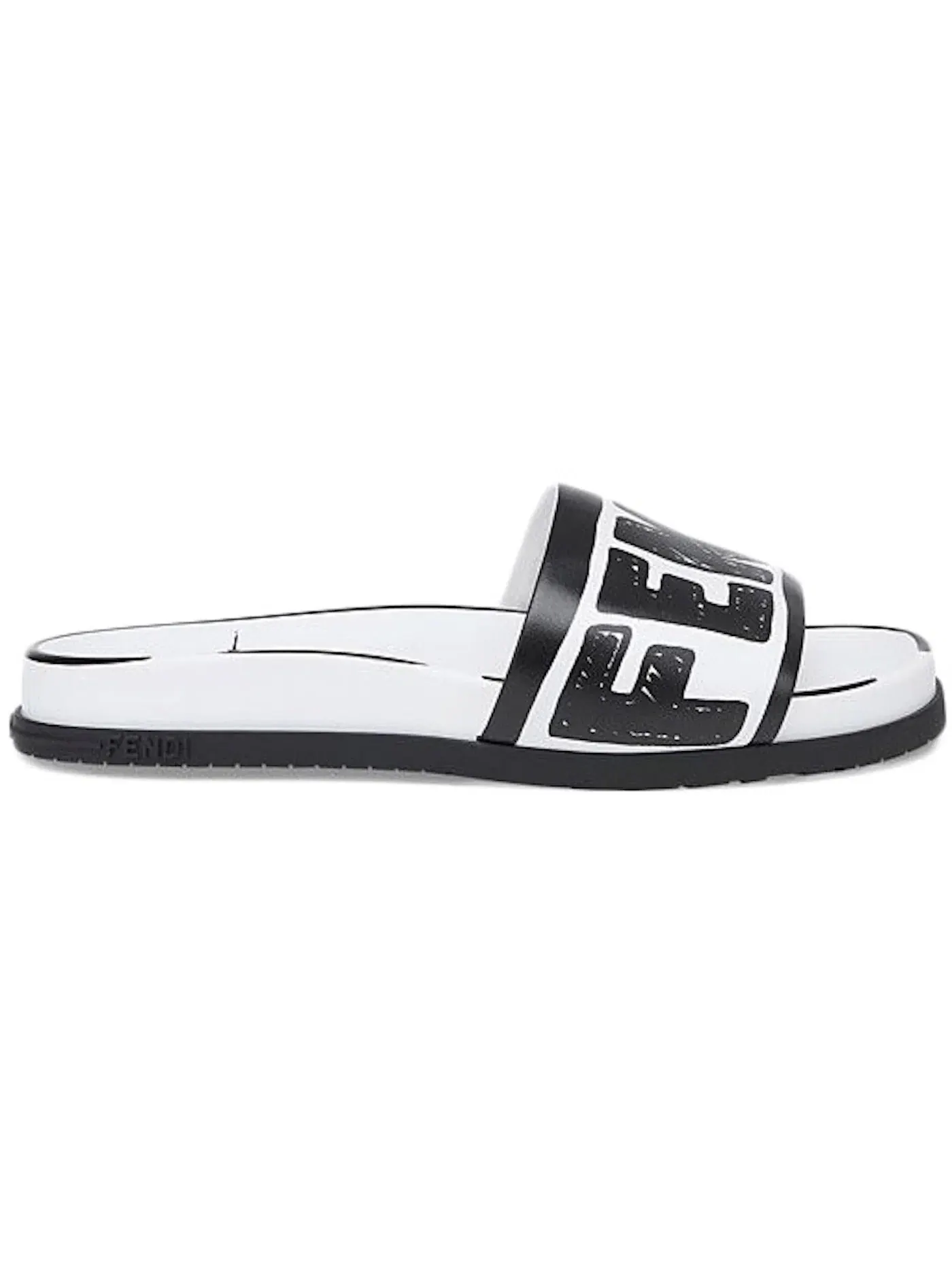Женские шлепанцы с принтом Fendi x Joshua Vides Slide Fendi — изображение 1 из 1, белый/черный