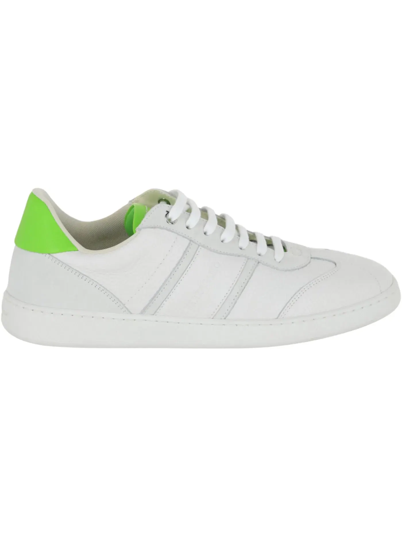 Мужские кеды на низком подъеме Ferragamo Achille 1 Leather Low-Top Sneakers — изображение 1 из 3, зеленый