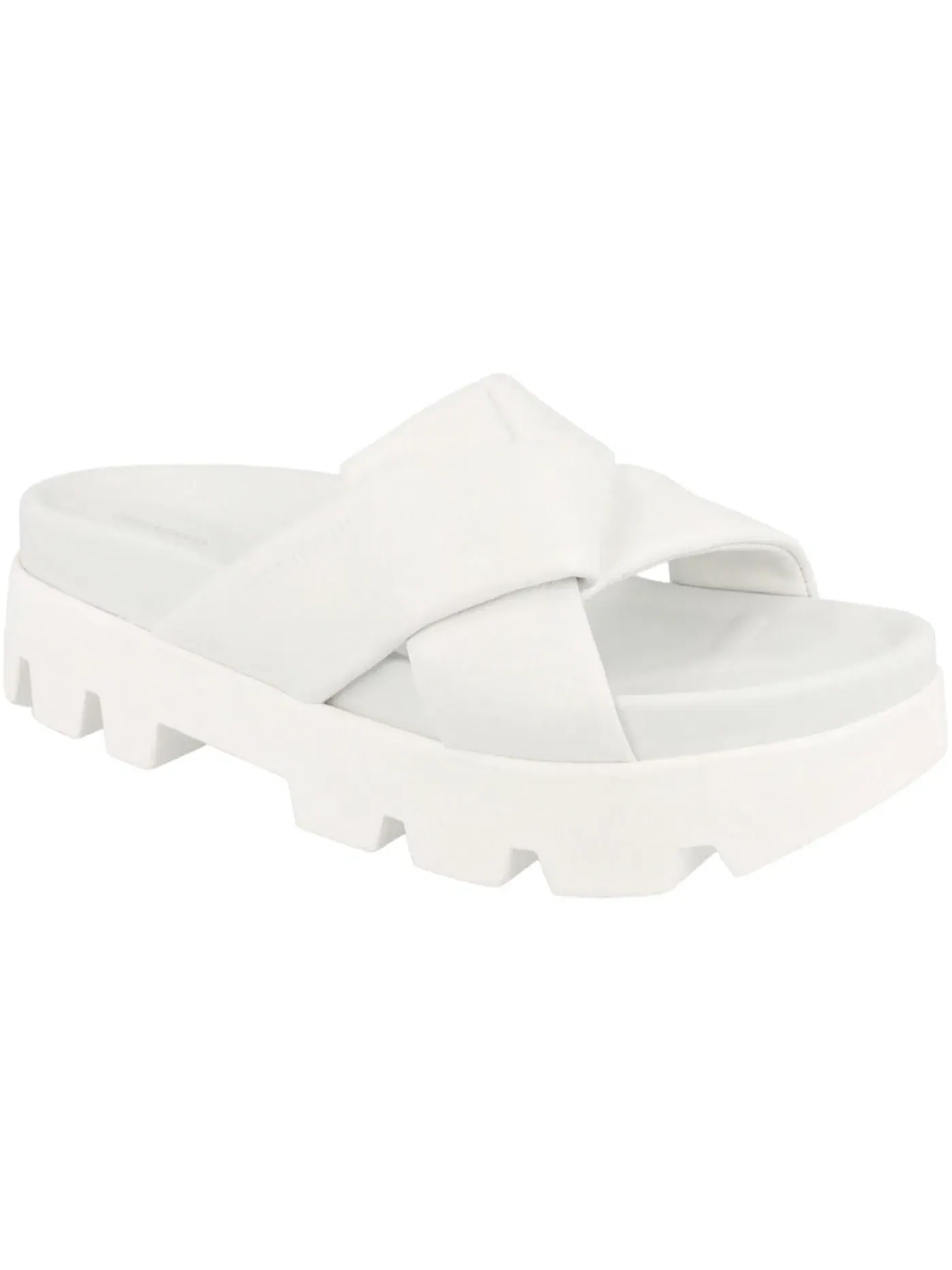 Женские сандалии-слайды с массивной подошвой Ferragamo Air Lug Leather Slides — изображение 2 из 3, белый