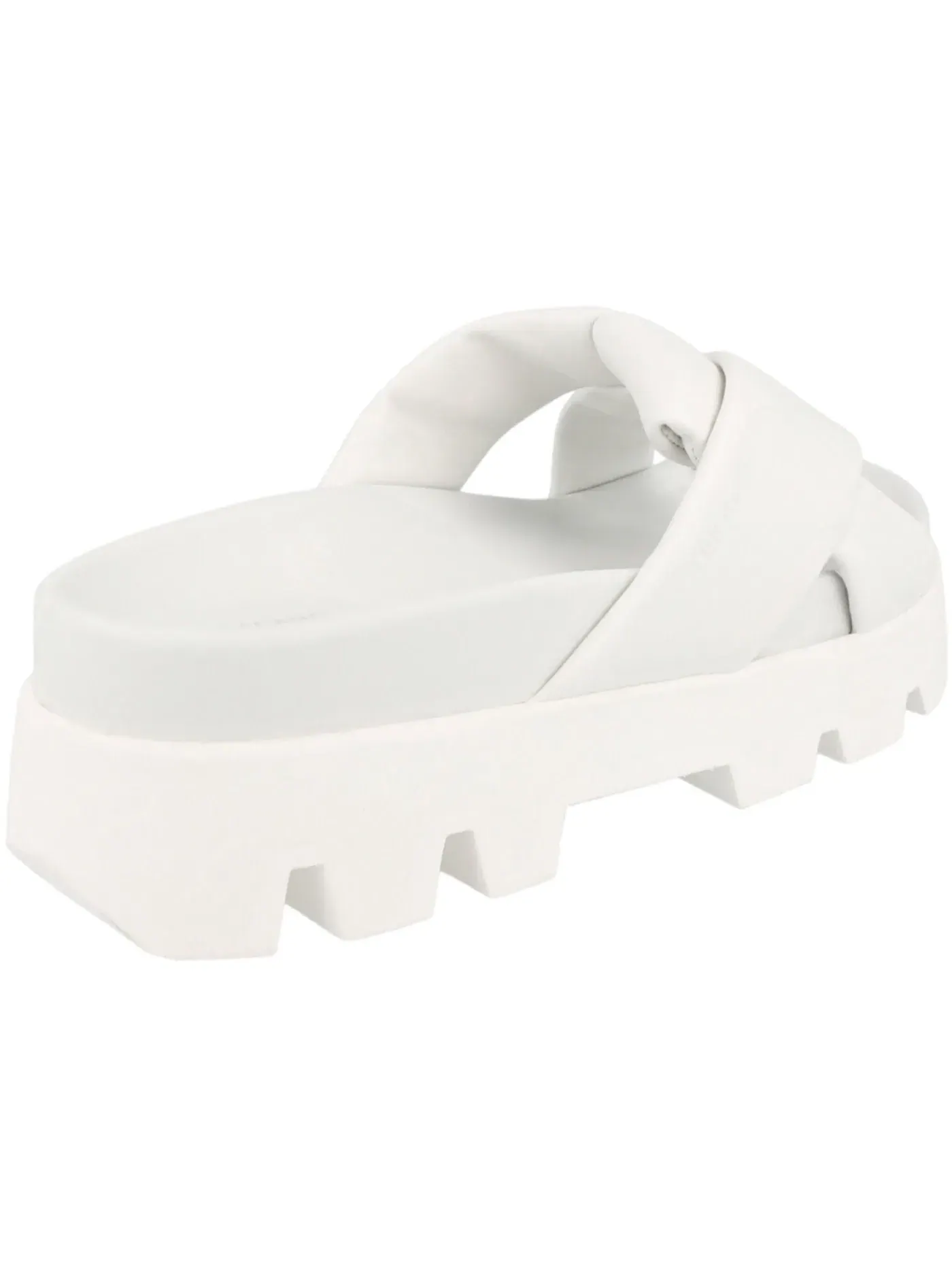 Женские сандалии-слайды с массивной подошвой Ferragamo Air Lug Leather Slides — изображение 3 из 3, белый