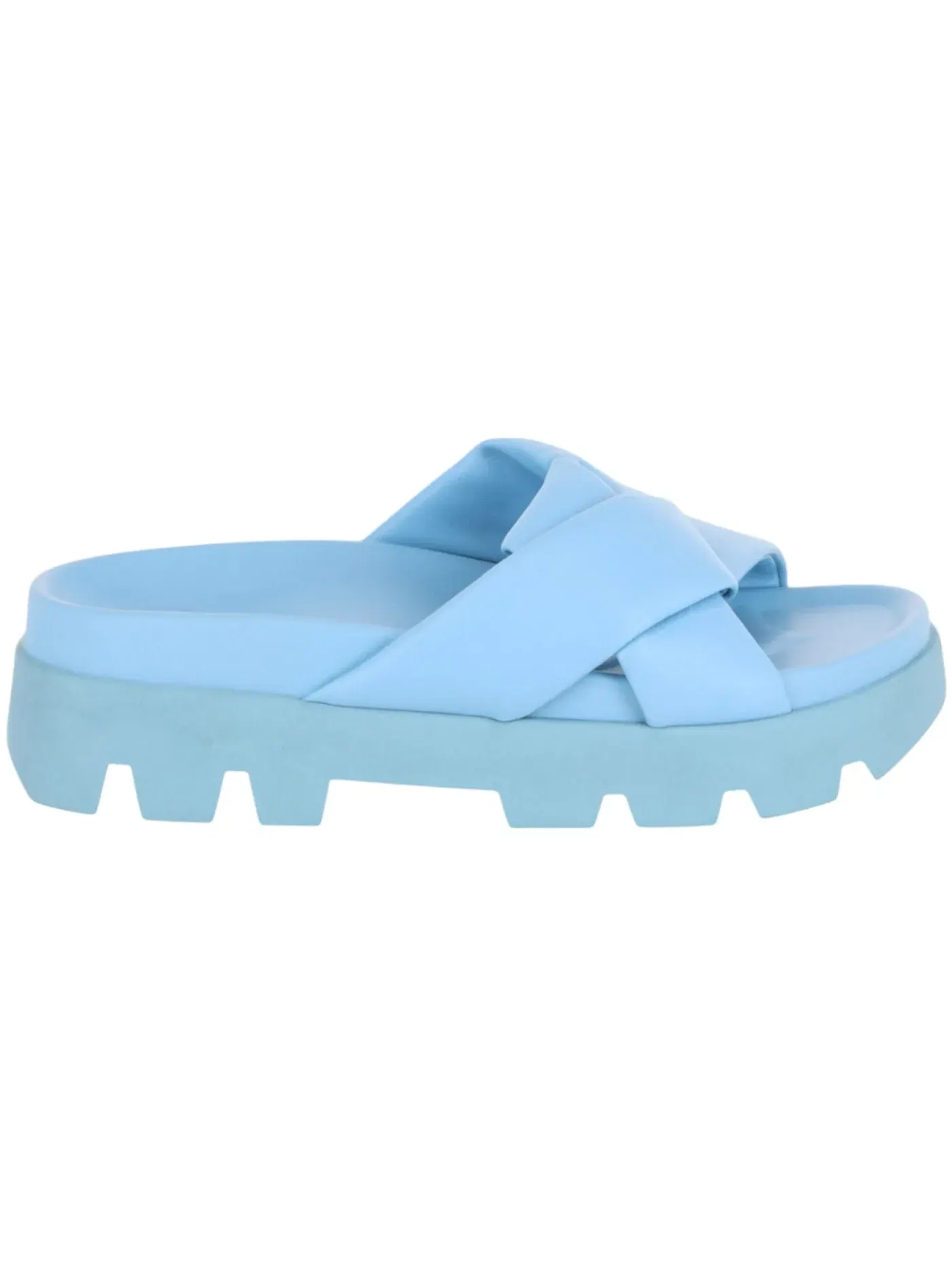 Женские шлепанцы с массивной подошвой Ferragamo Air Lug Slides — изображение 1 из 3, синий