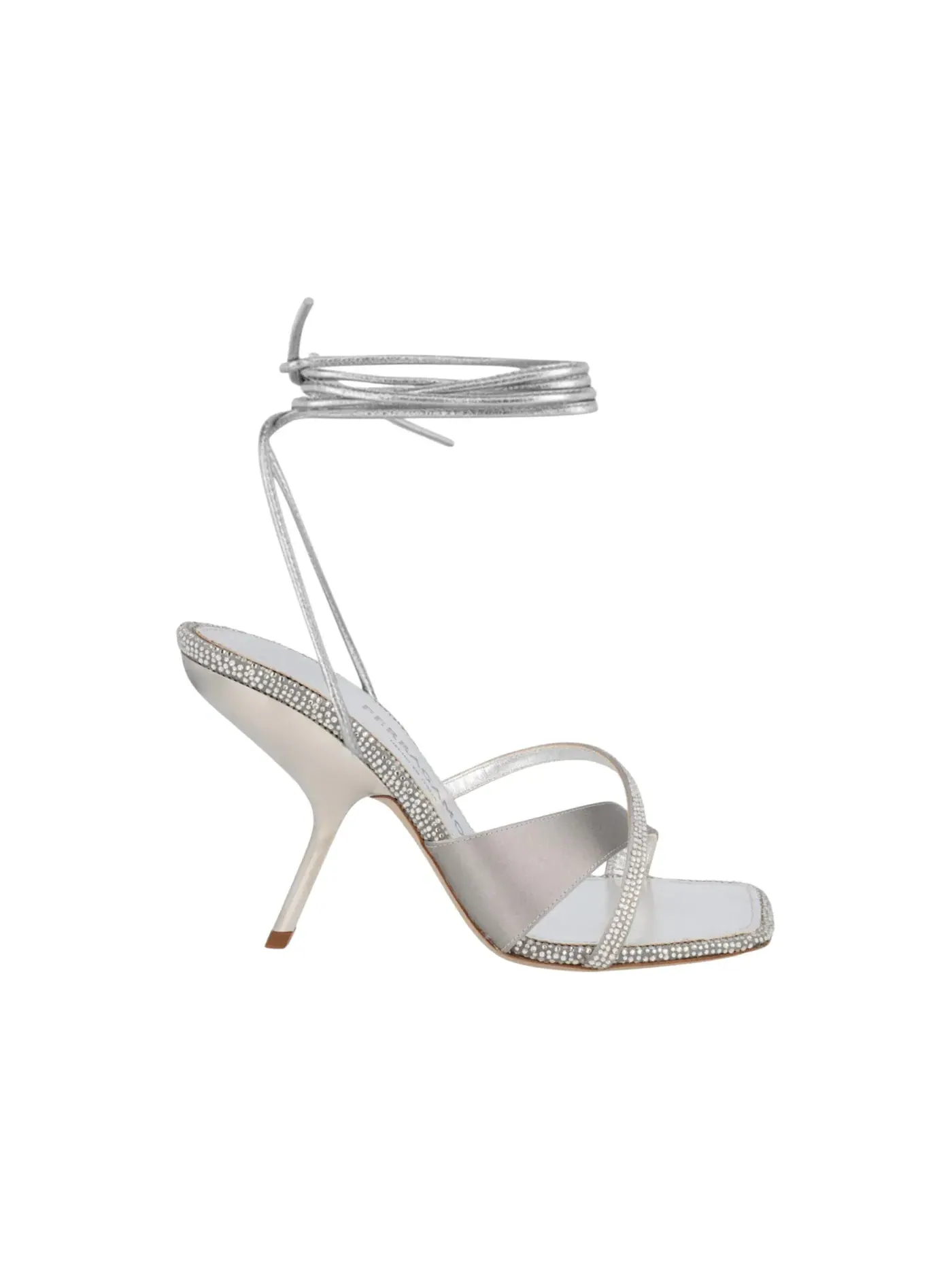 Женские туфли на каблуке с кристаллами Ferragamo Allegra X5 Crystal Embellished Heels — изображение 1 из 3, серый