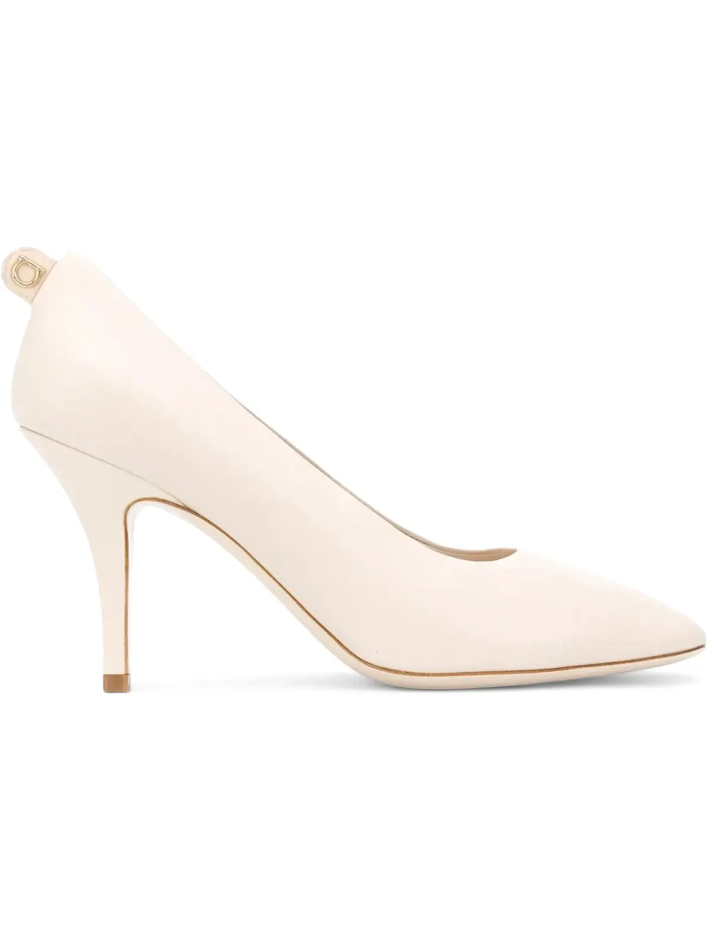 Женские туфли-лодочки с закрытым мысом Ferragamo Almond-Toe Pumps — изображение 1 из 1, белый