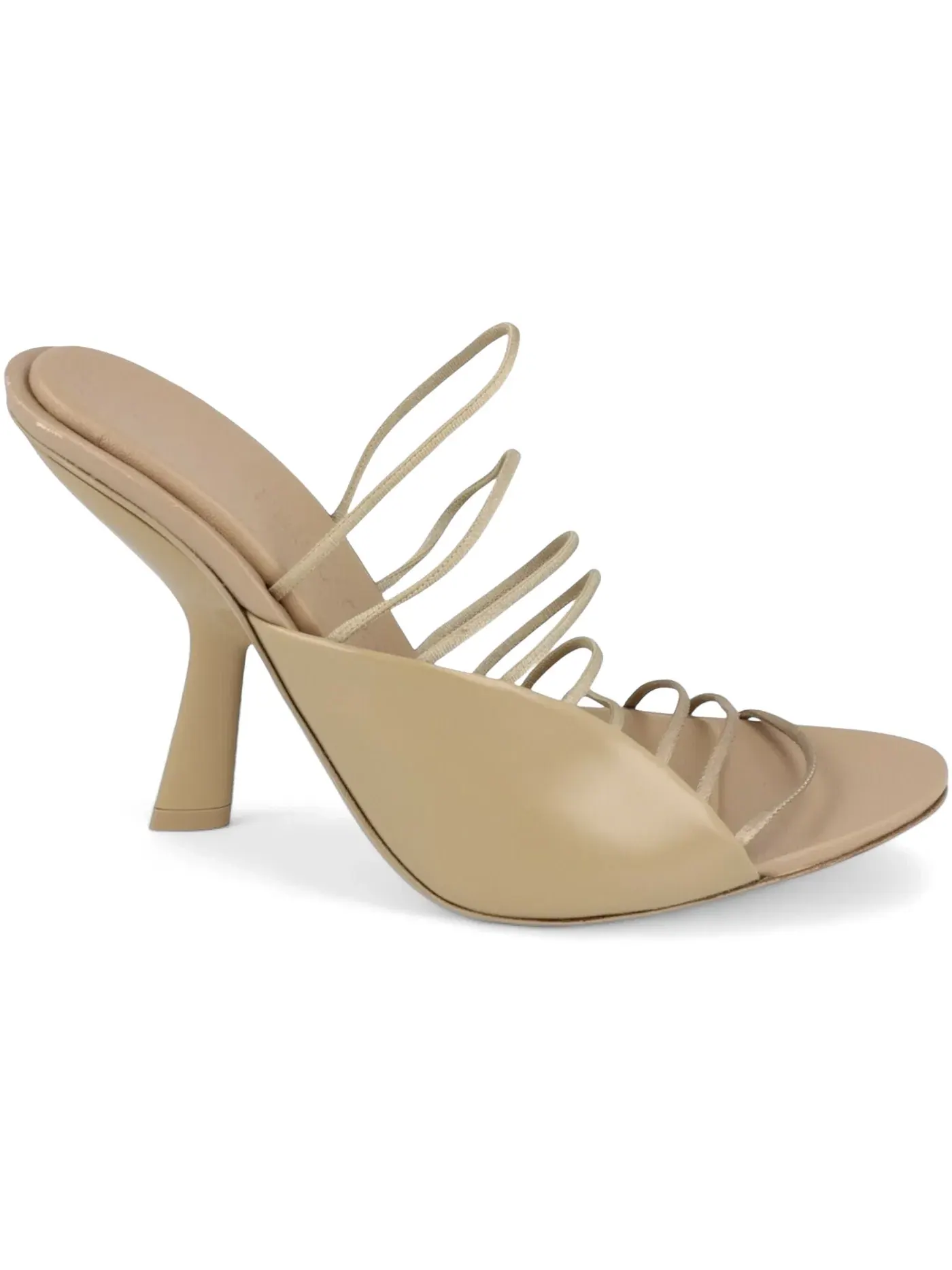 Женские босоножки на каблуке Altaire Ferragamo — изображение 1 из 3, бежевый хаки