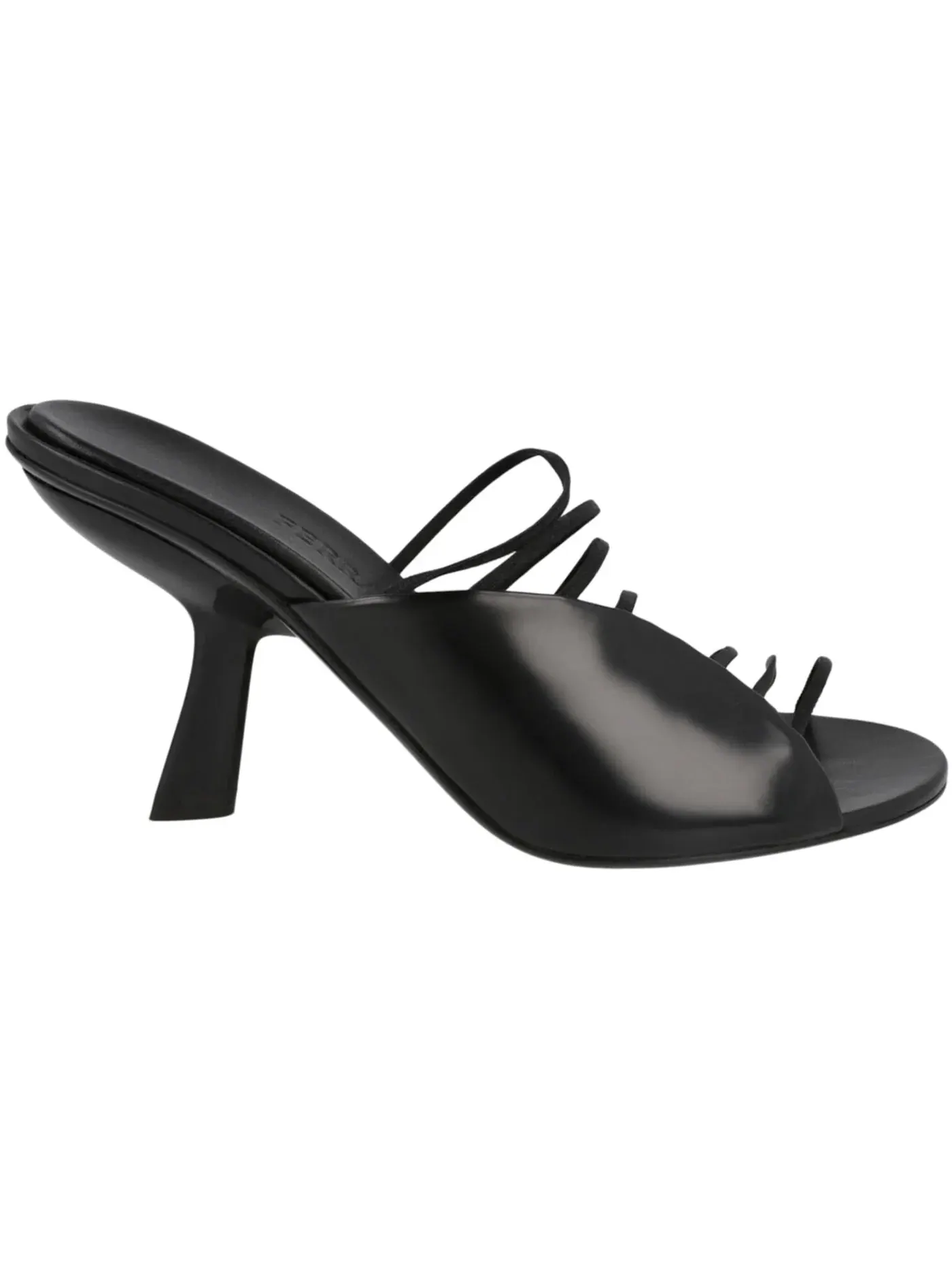 Женские босоножки на каблуке с ремешками Ferragamo Altaire Strappy Mules — изображение 1 из 3, черный