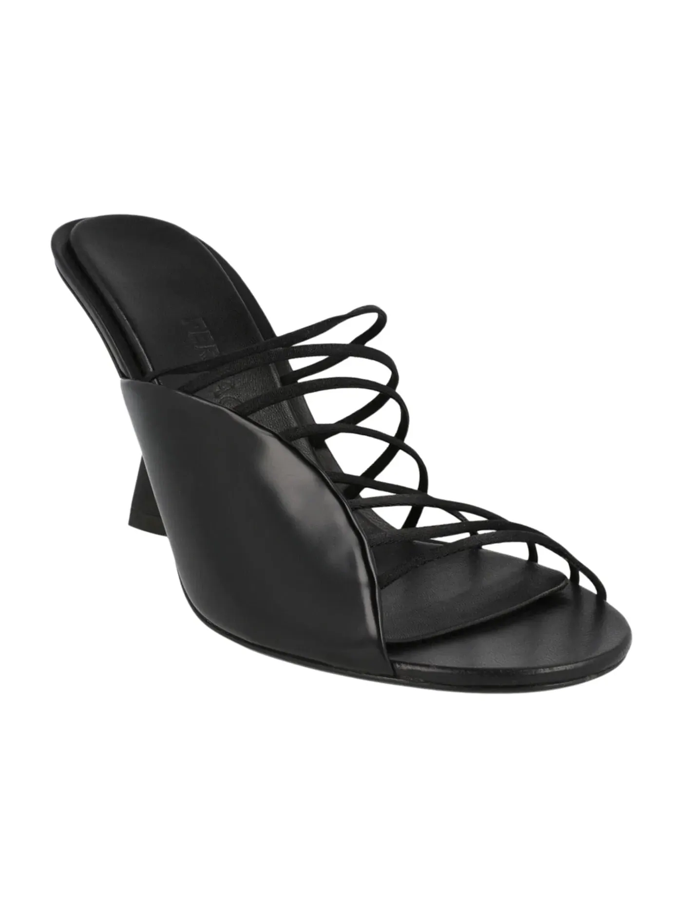 Женские босоножки на каблуке с ремешками Ferragamo Altaire Strappy Mules — изображение 2 из 3, черный