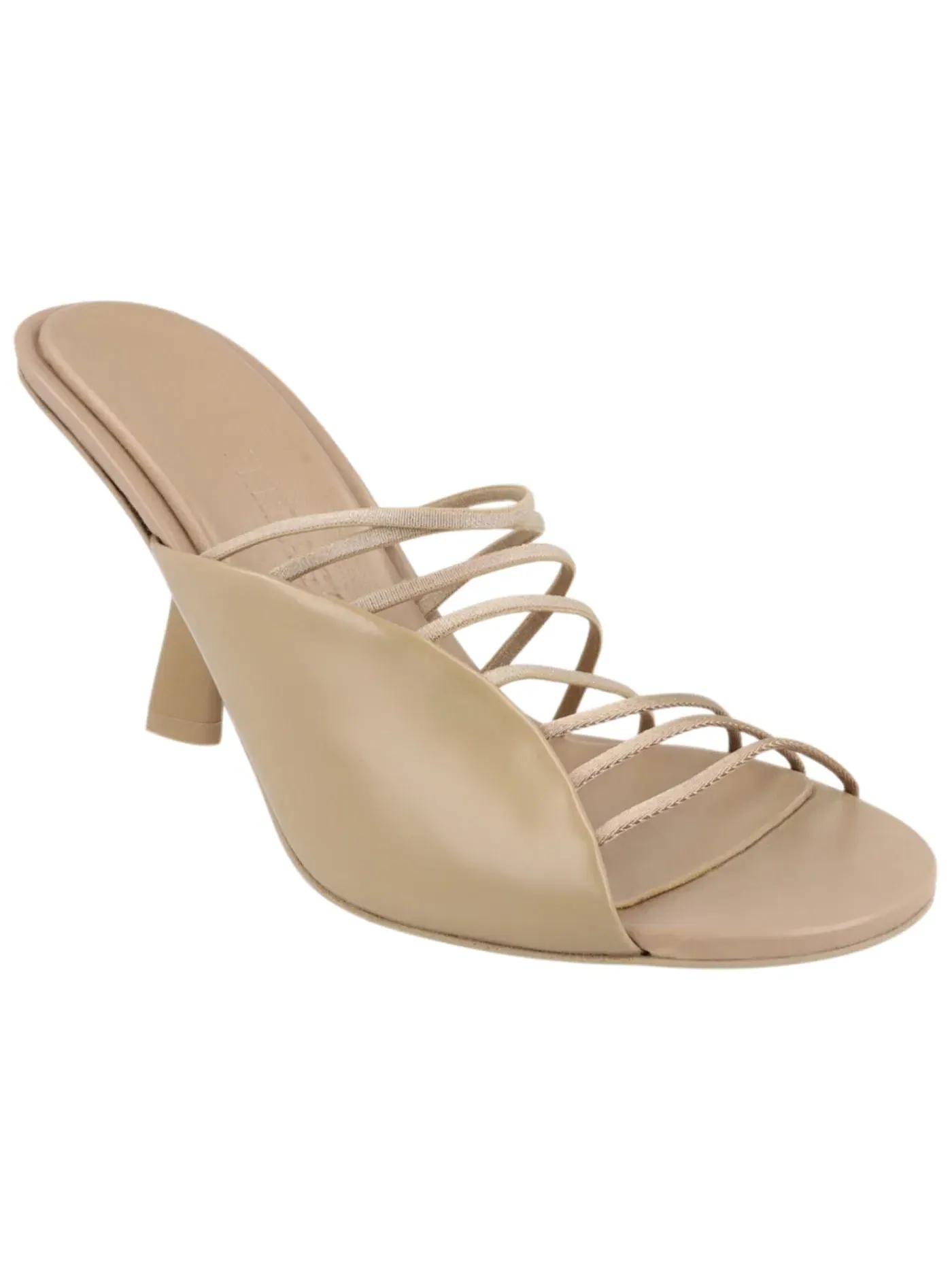 Женские босоножки на каблуке с ремешками Ferragamo Altaire Strappy Mules — изображение 2 из 3, бежевый