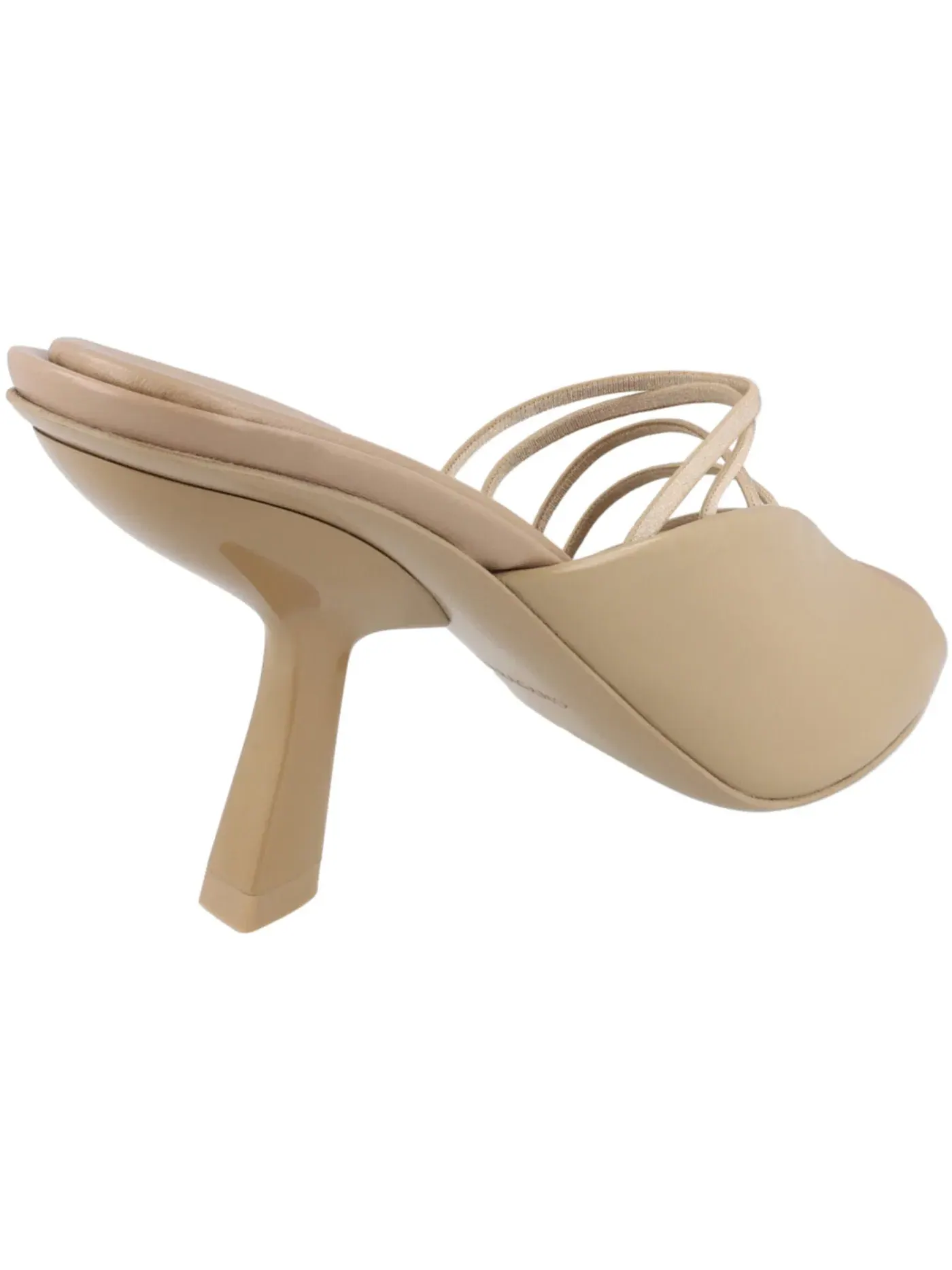 Женские босоножки на каблуке с ремешками Ferragamo Altaire Strappy Mules — изображение 3 из 3, бежевый