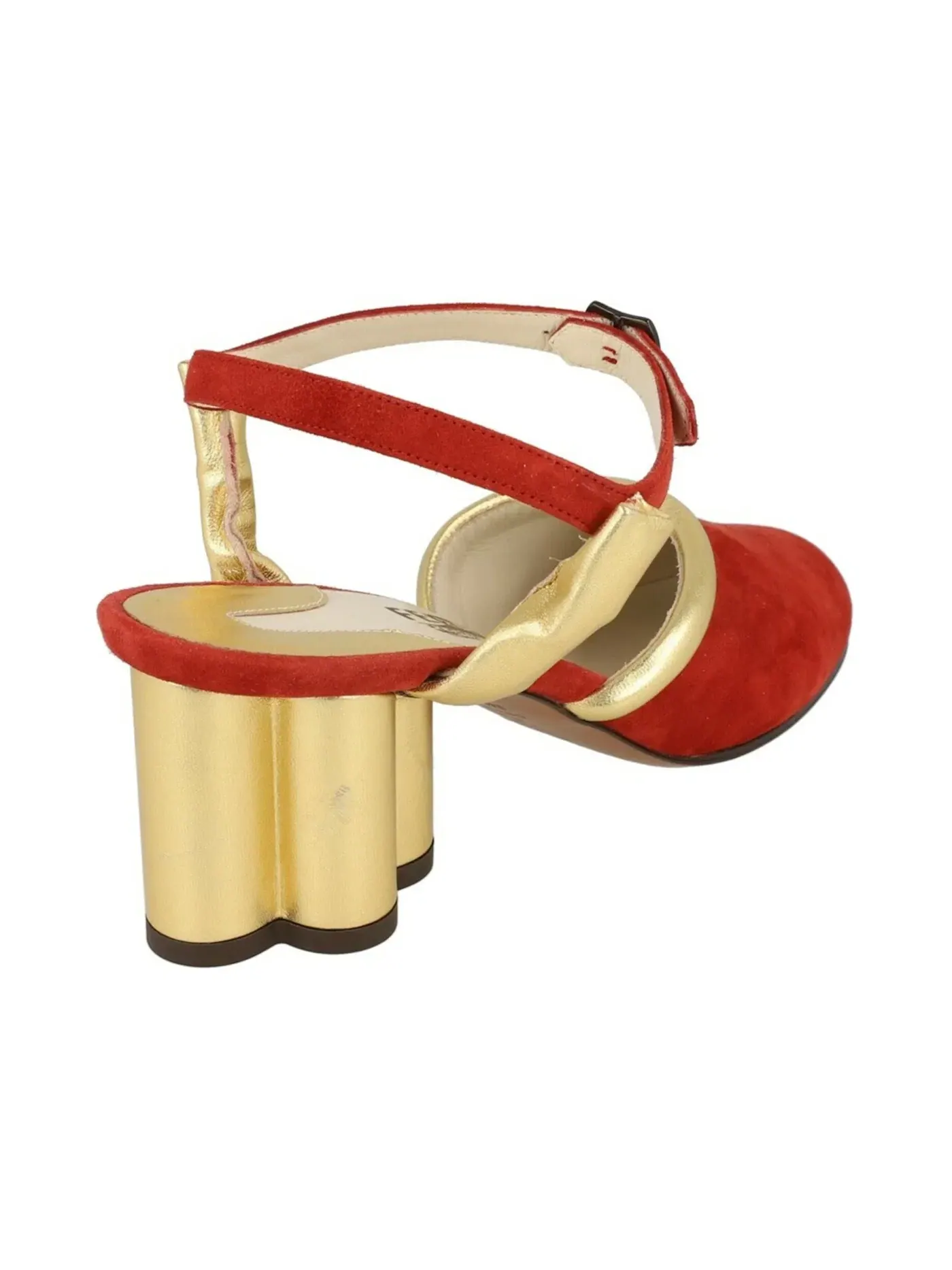 Женские босоножки на каблуке Ferragamo Altana Archive Limited Edition 1930s Sandals — изображение 3 из 3, красный