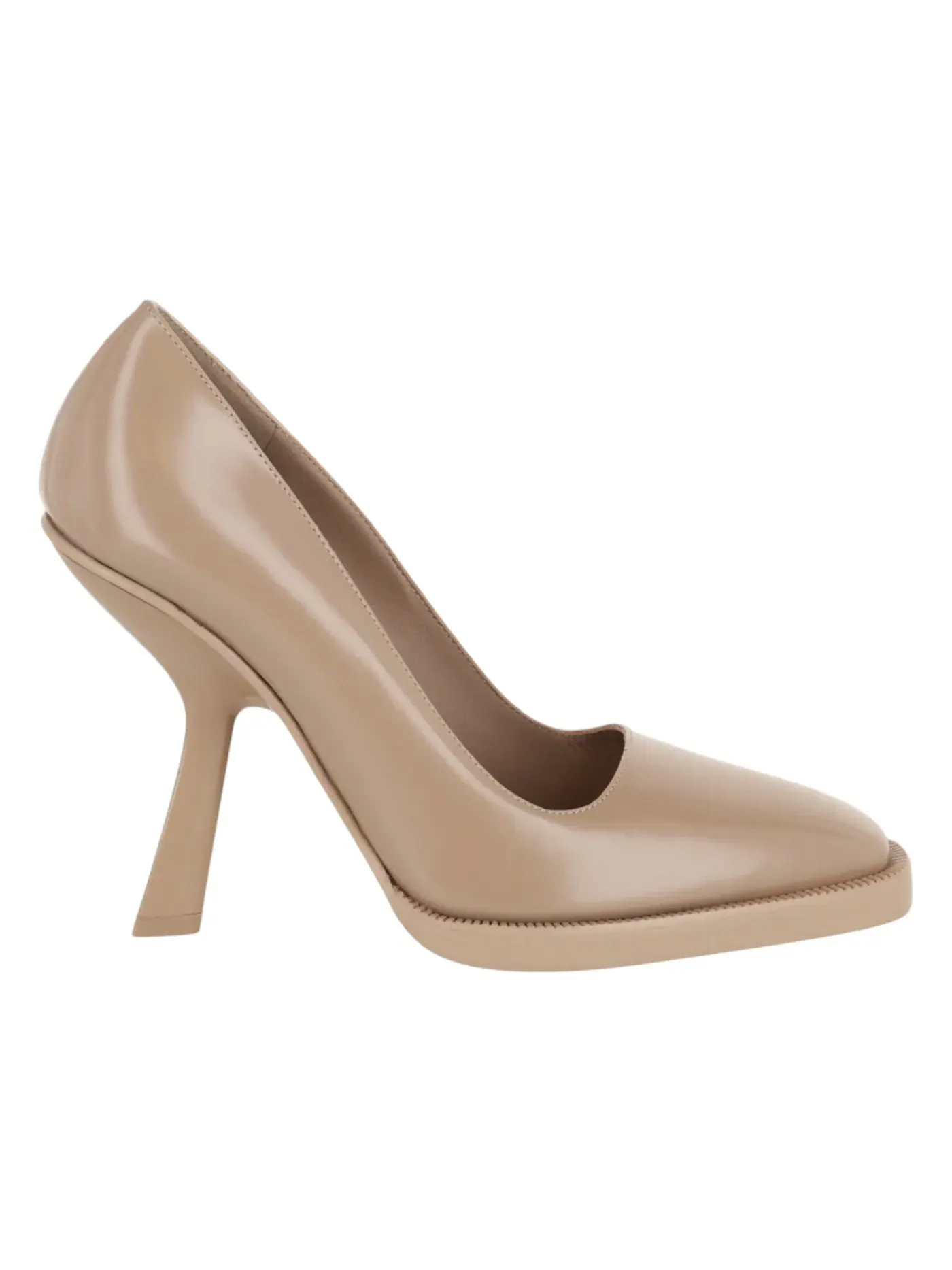 Женские туфли-лодочки кожаные Ferragamo Anser X5 Leather Pumps — изображение 1 из 1, бежевый белый
