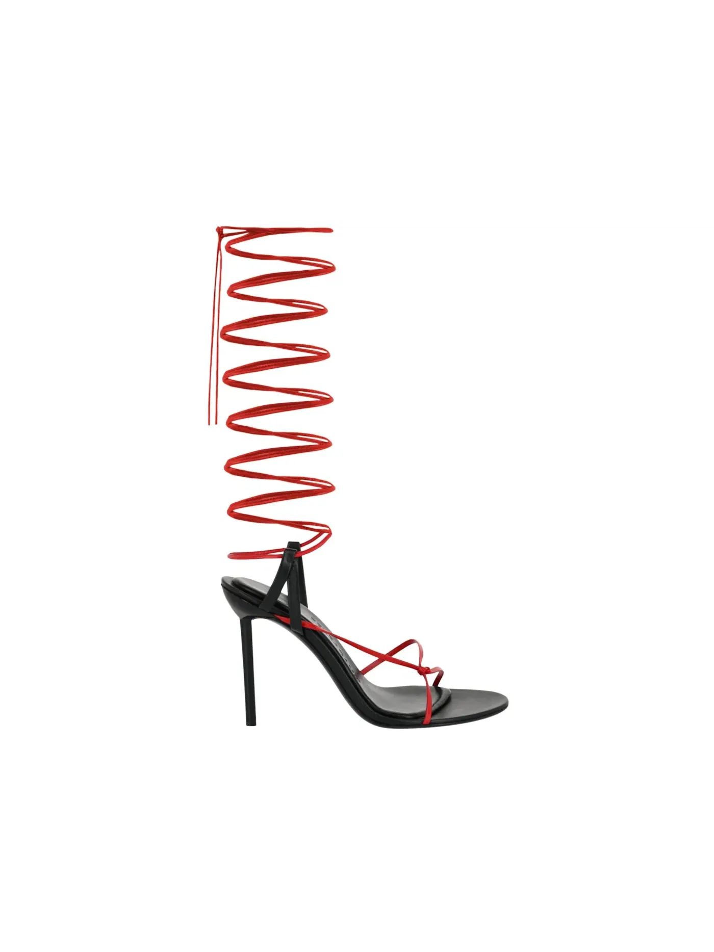 Женские туфли на каблуке с принтом Ferragamo Azha X5 Wrap Tie Heels Ferragamo — изображение 1 из 3, черный