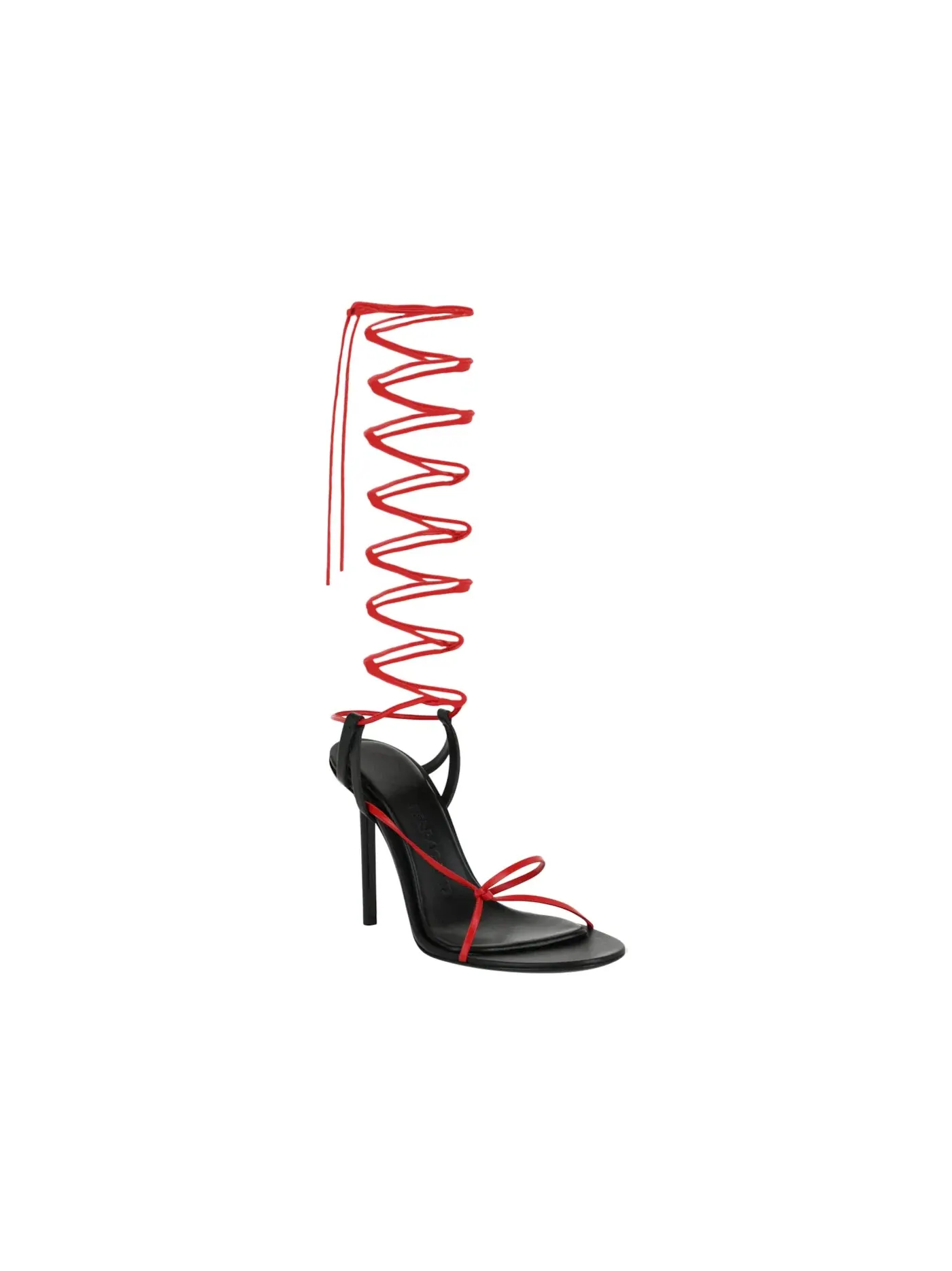 Женские босоножки на каблуке с завязками Ferragamo Azha X5 Wrap Tie Heels Wide — изображение 2 из 3, черный