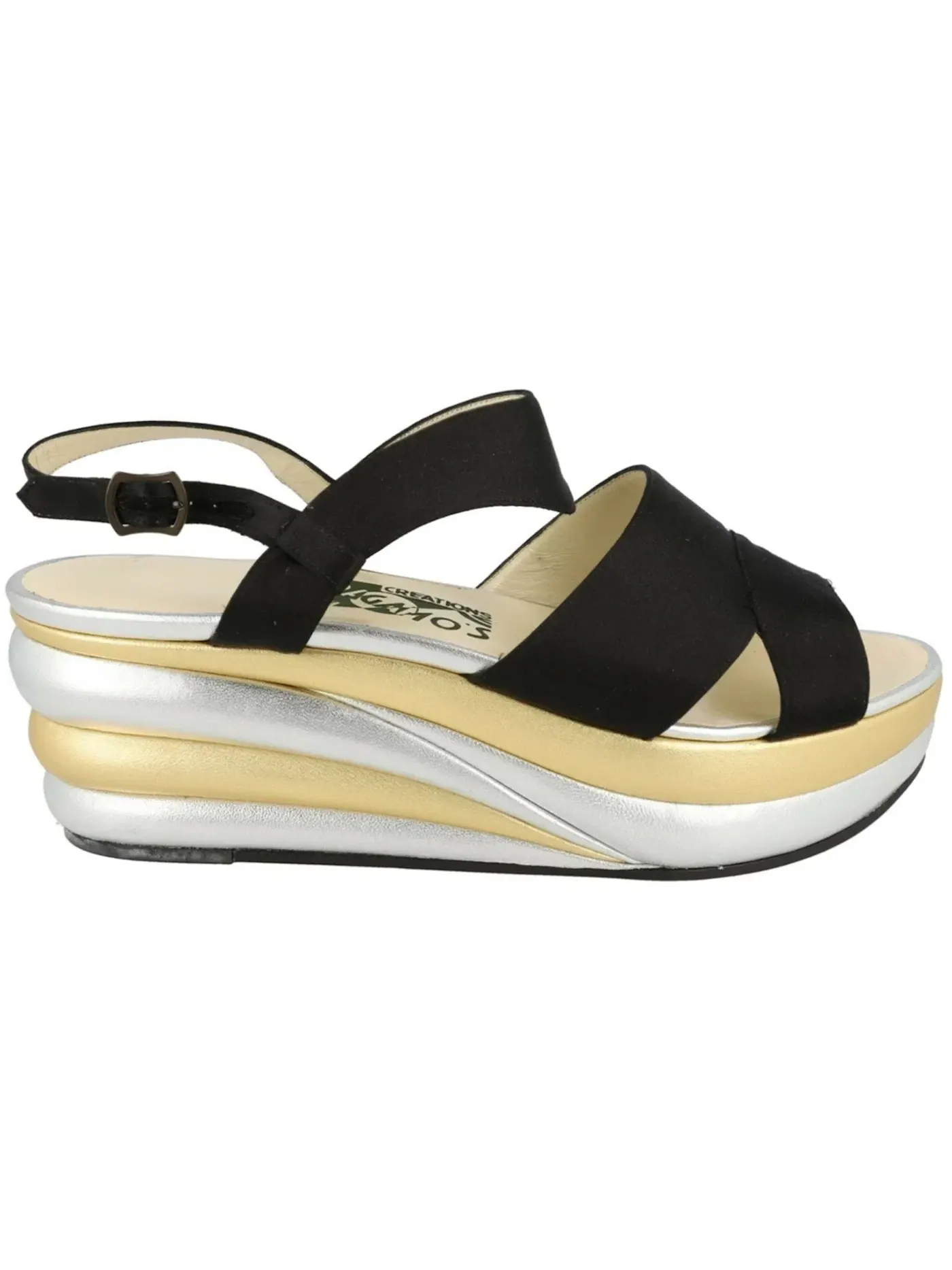 Женские сандалии-клипсы с танкеткой Ferragamo Balance Archive Limited Edition 1938 Wedge Sandals — изображение 1 из 3, черный