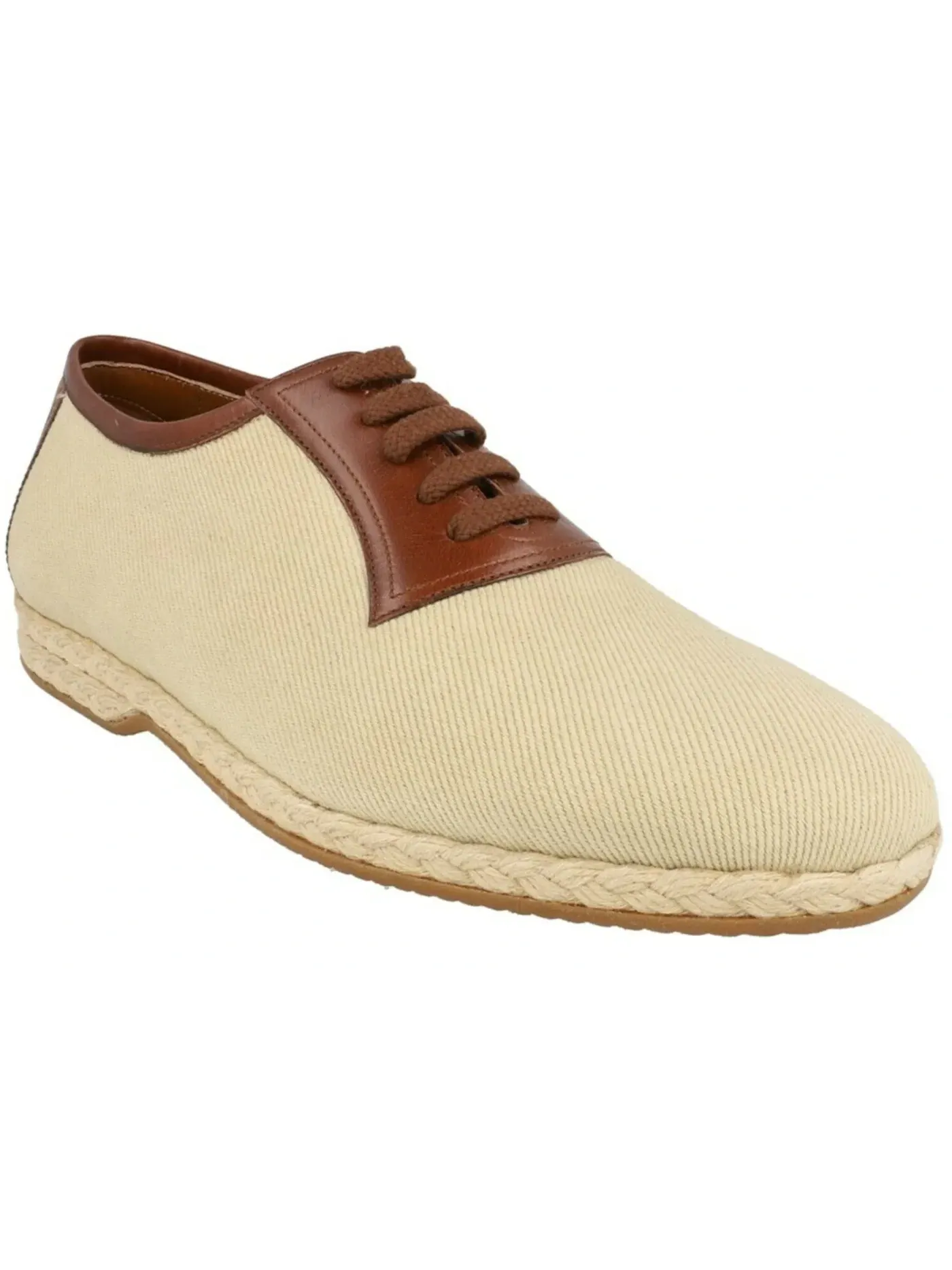 Мужские оксфорды с принтом Ferragamo Bosco Canvas Dress Shoes Archive Limited Edition Ferragamo — изображение 2 из 3, кость