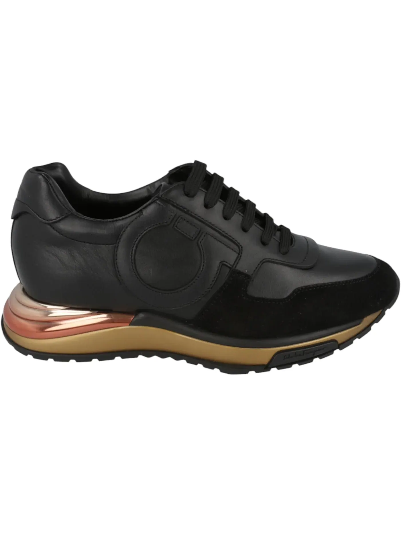 Женские кроссовки на низком подъеме Ferragamo Brooklyn Low-Top Sneakers — изображение 1 из 1, черный