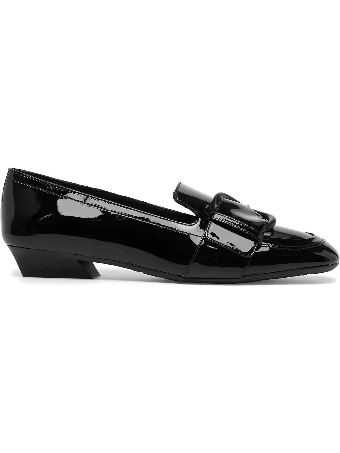 Женские лоферы с пряжкой из кожи Ferragamo — изображение 1 из 1, черный