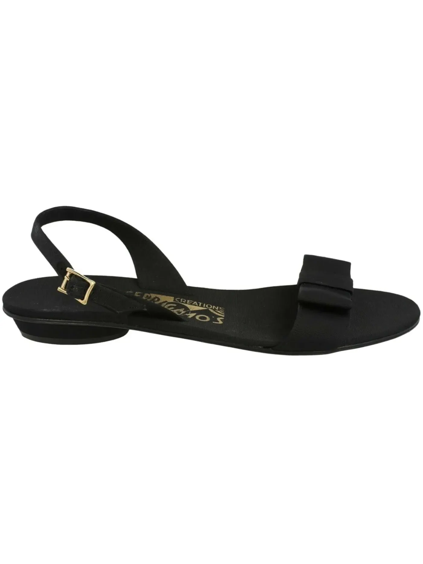Женские сандалии с принтом Ferragamo Capri Archive Limited Edition 1960's Sandals Ferragamo — изображение 1 из 3, черный