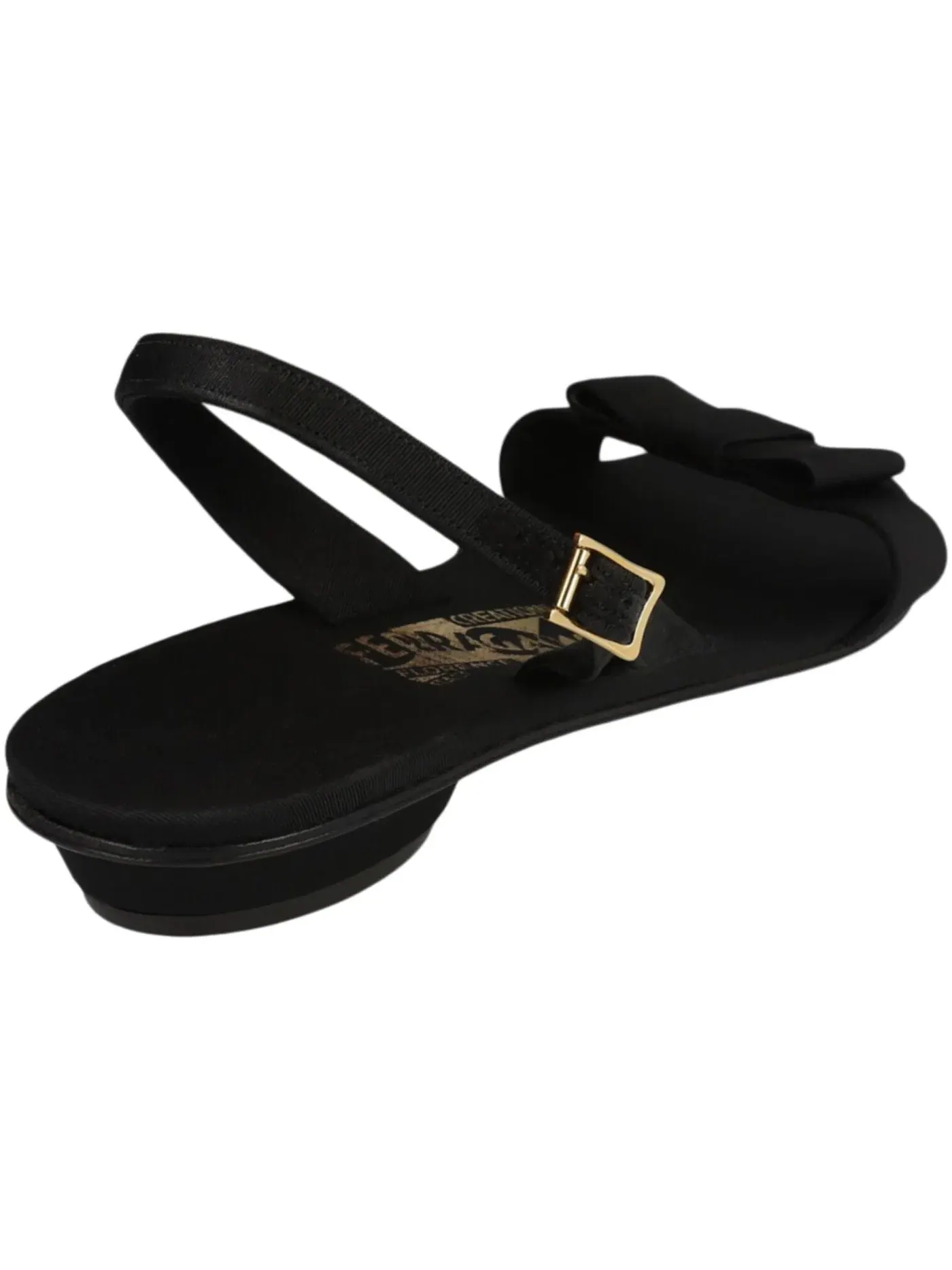 Женские сандалии с принтом Ferragamo Capri Archive Limited Edition 1960's Sandals Ferragamo — изображение 3 из 3, черный