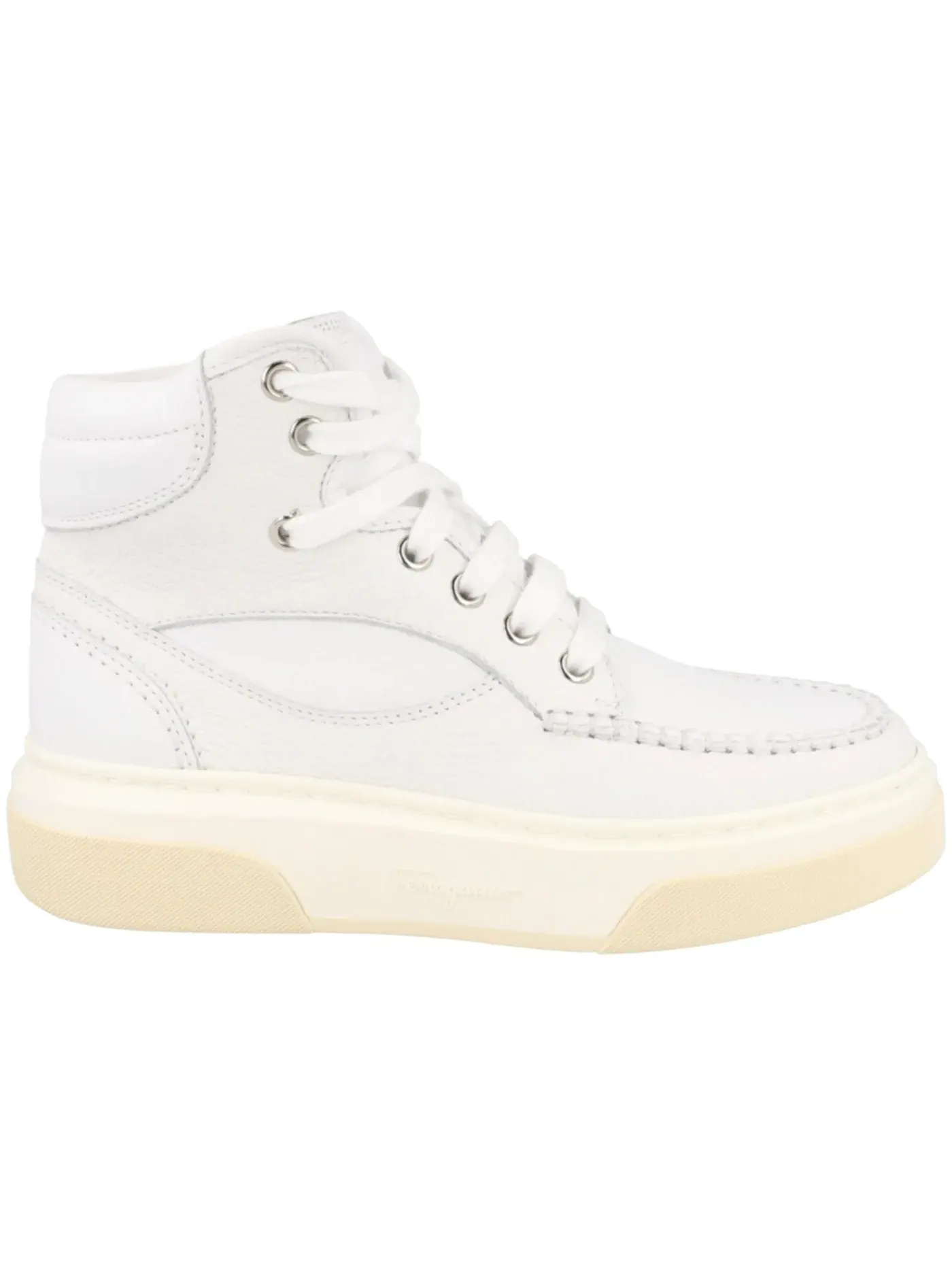 Женские кроссовки высокие с дизайном Ferragamo Cassina High-Top Sneakers Ferragamo — изображение 1 из 3, белый