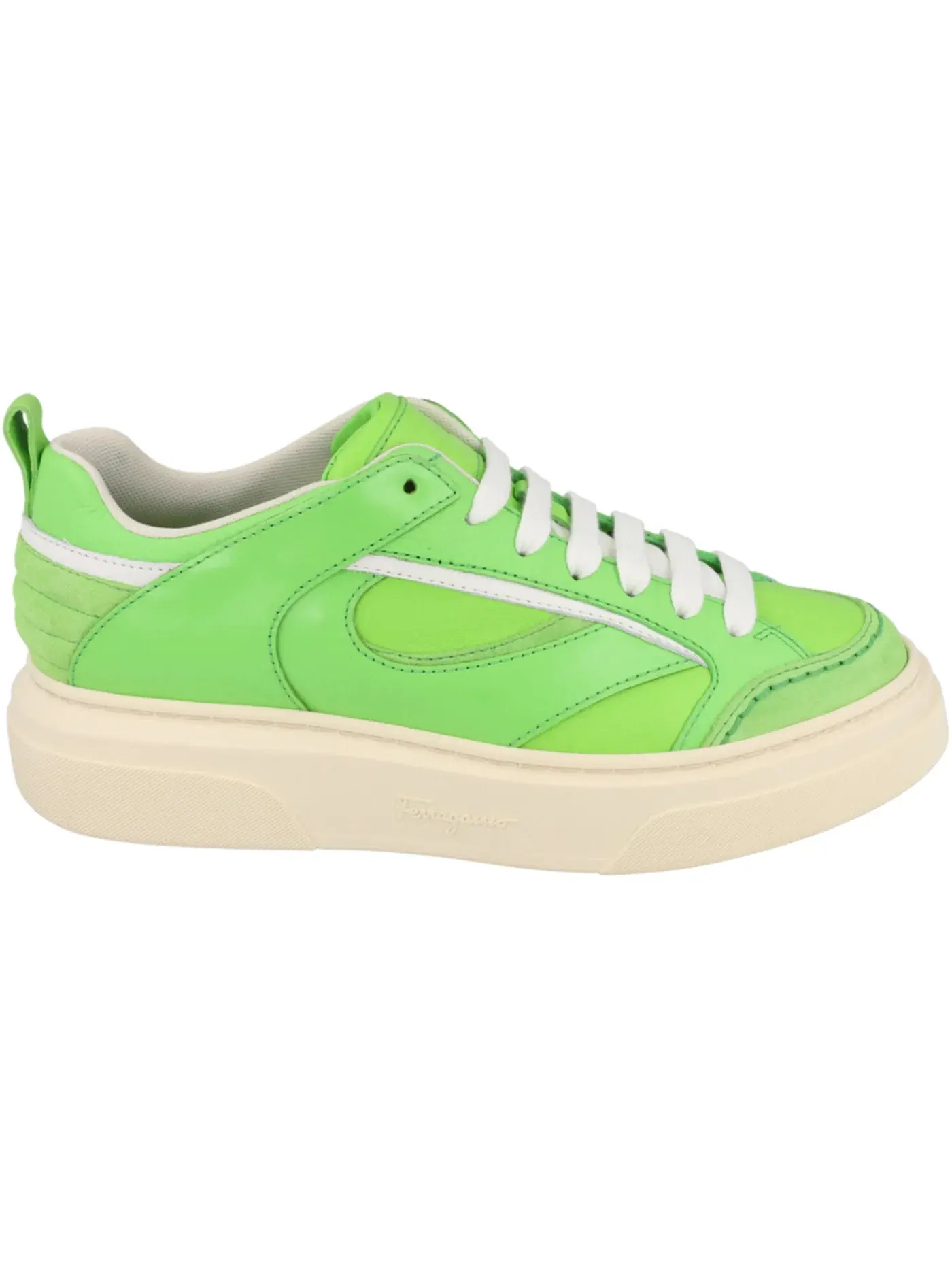 Мужские кеды с низким верхом Ferragamo Cassina Low Top — изображение 1 из 3, зеленый