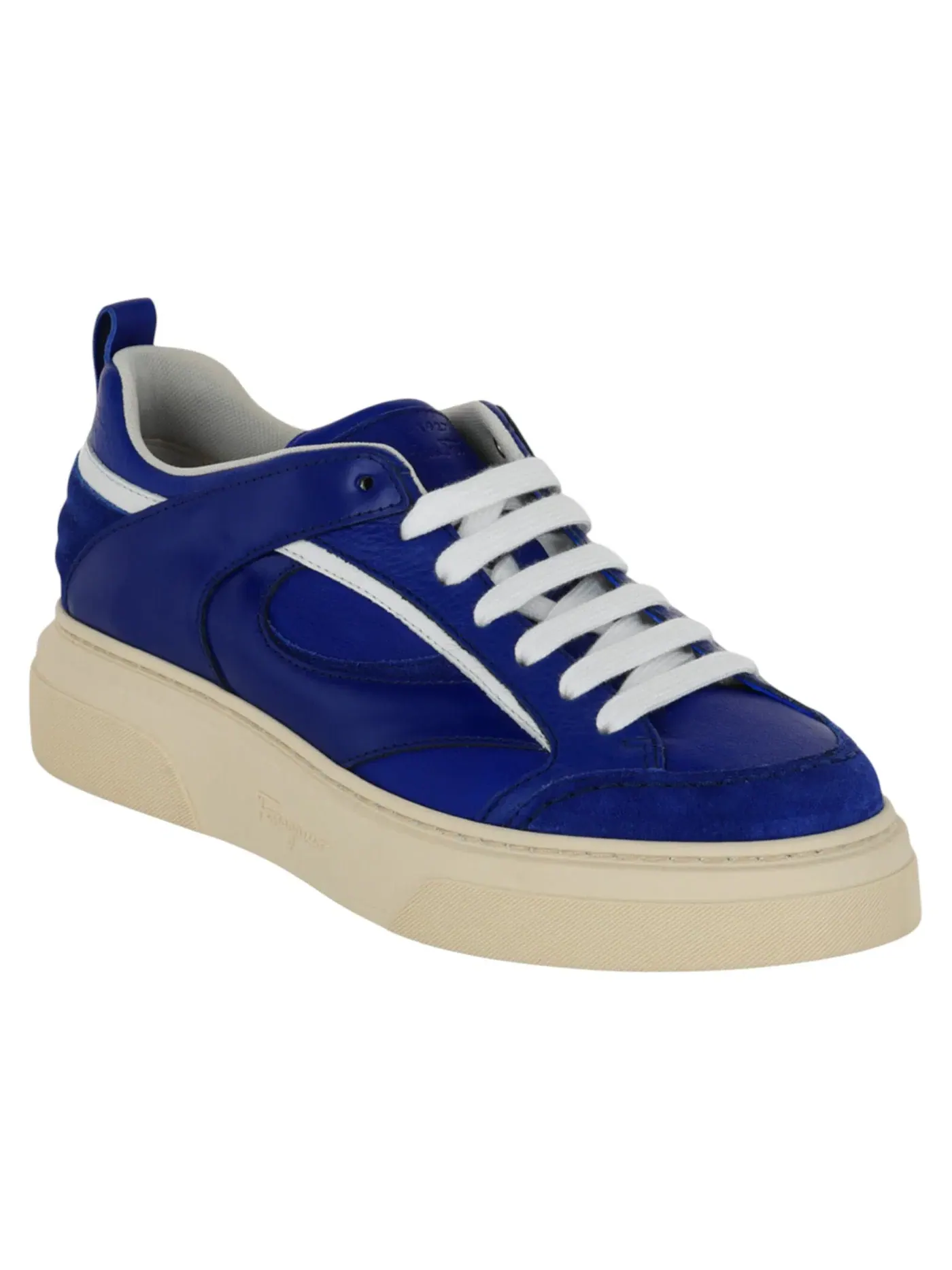 Мужские кроссовки с низким верхом Ferragamo Cassini Low-Top Sneakers Ferragamo — изображение 2 из 3, синий