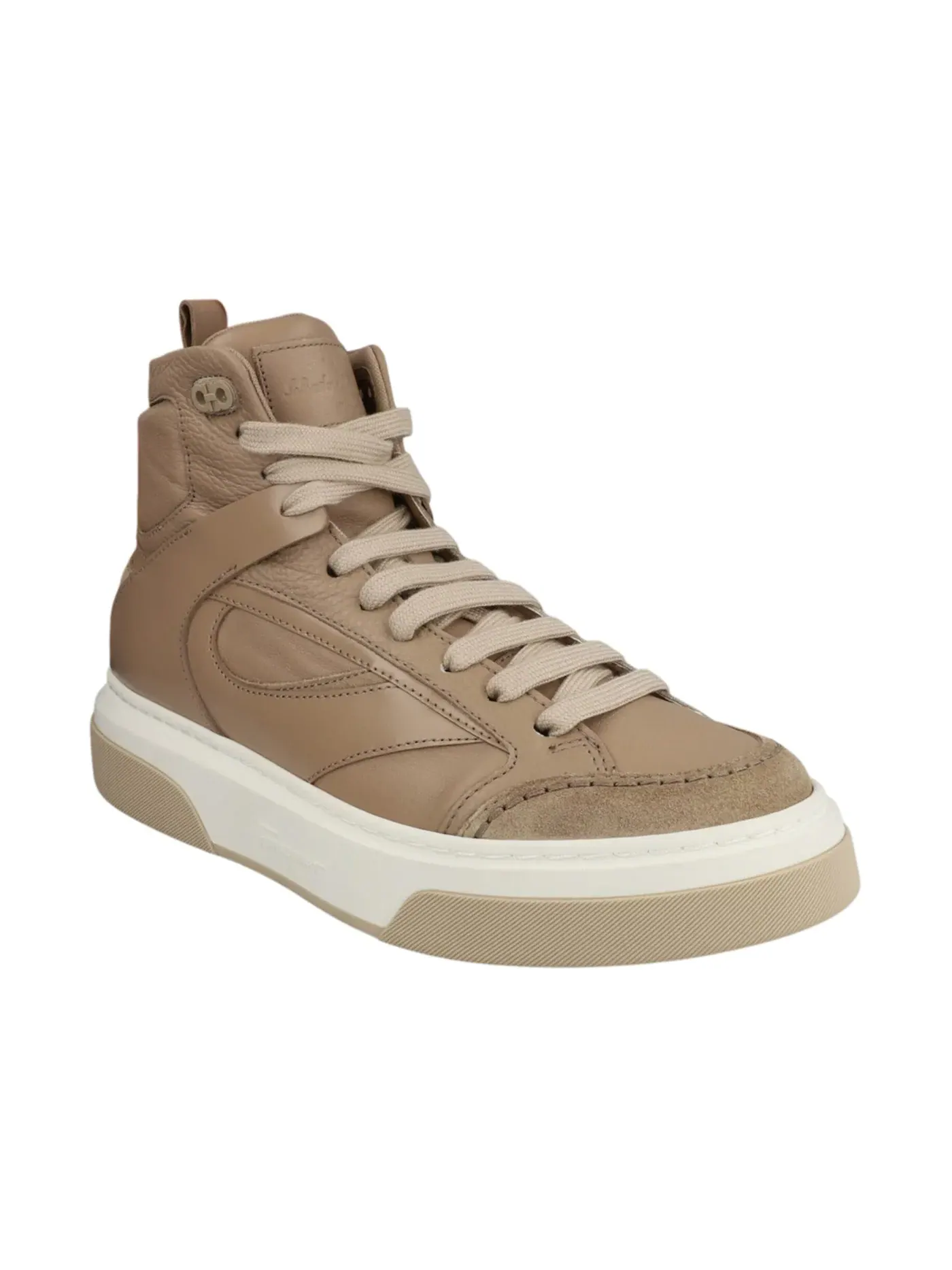 Мужские кроссовки кожаные Cassio Ferragamo — изображение 2 из 3, кость