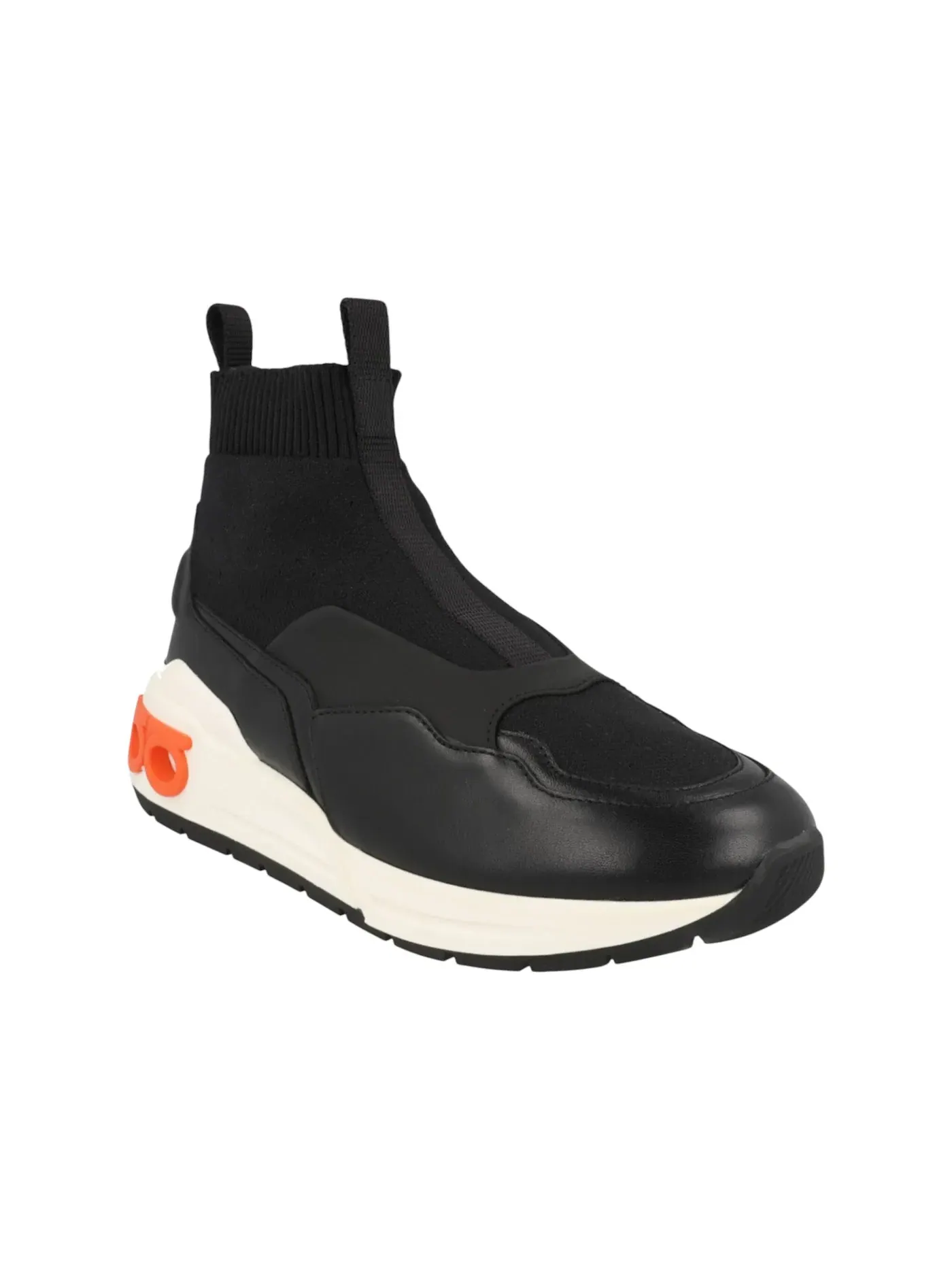 Женские кроссовки-носки с высоким верхом Ferragamo Cosma Sock High-Top Sneakers — изображение 2 из 3, черный