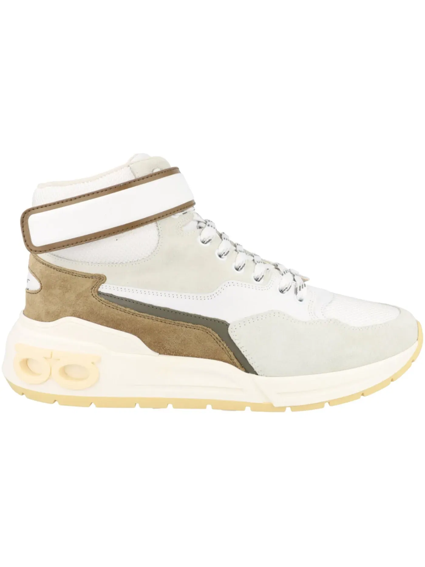 Мужские кроссовки высокие Ferragamo Cosma High-Top Ferragamo — изображение 1 из 3, белый