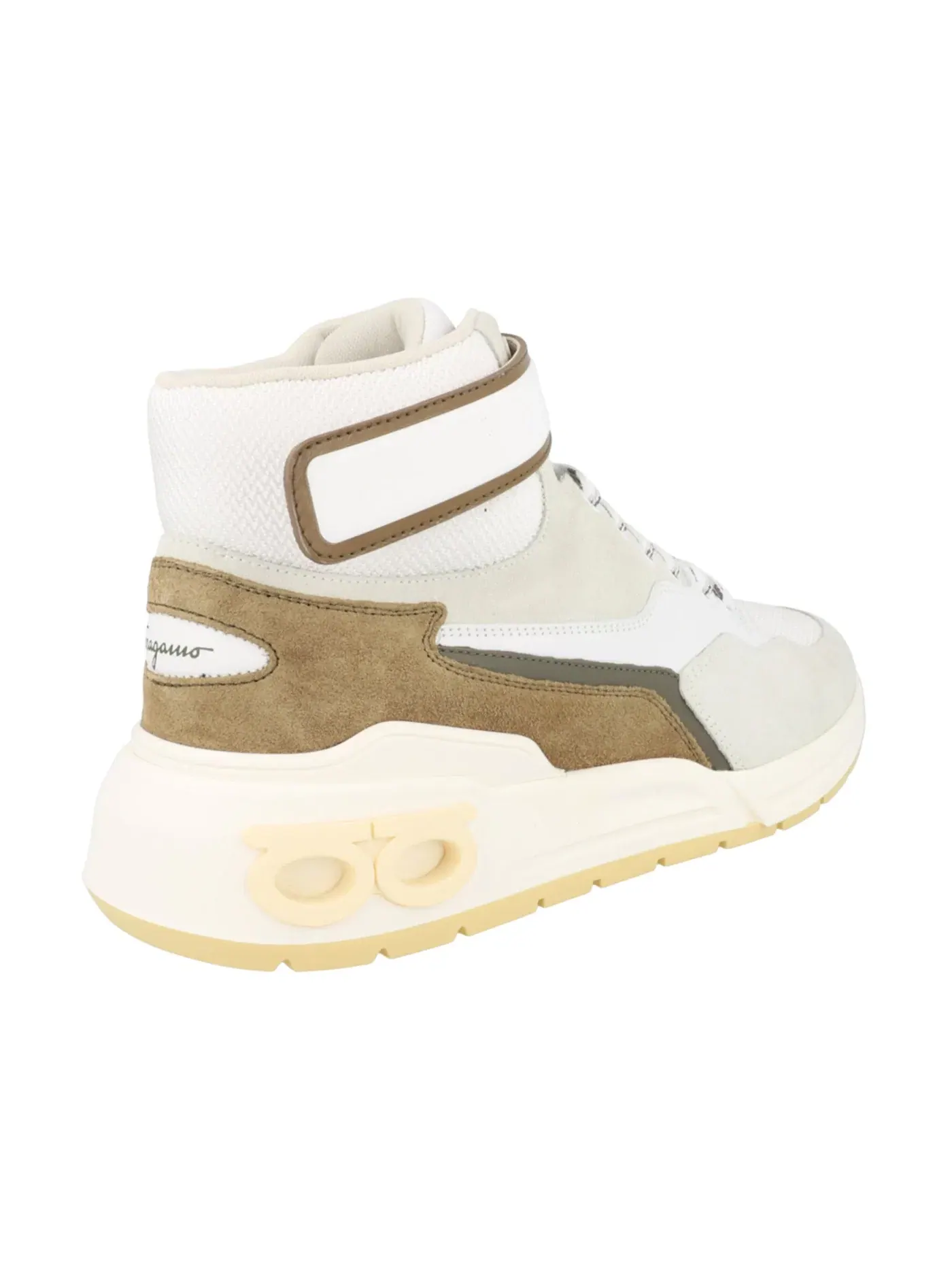 Мужские кроссовки высокие Ferragamo Cosma High-Top Ferragamo — изображение 3 из 3, белый