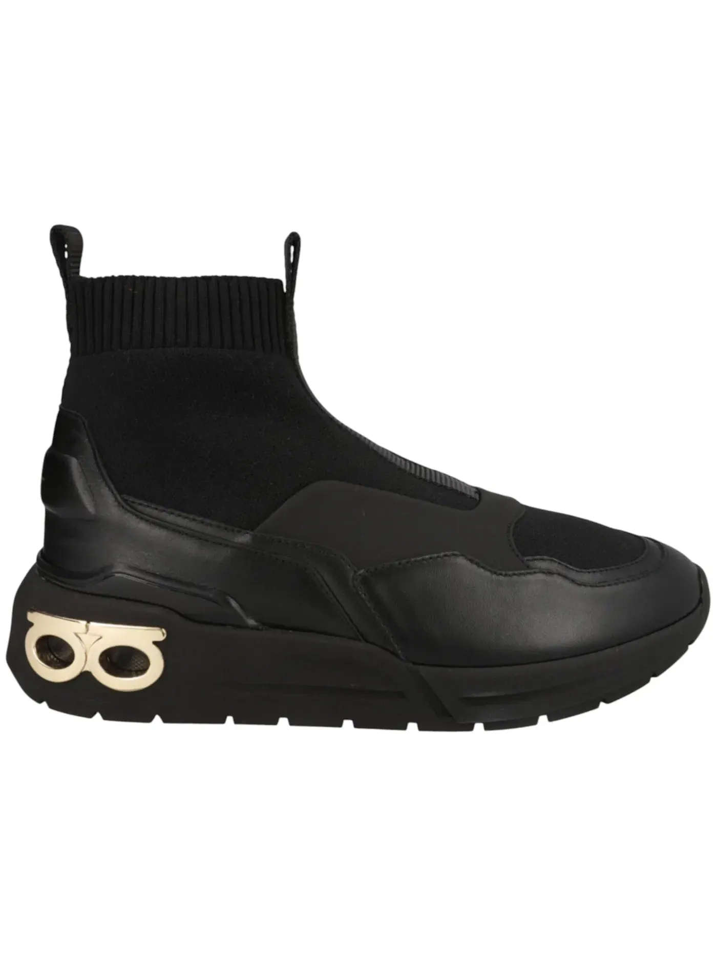 Женские кроссовки-носки с высоким верхом Ferragamo Cosma Sock — изображение 1 из 3, желтый