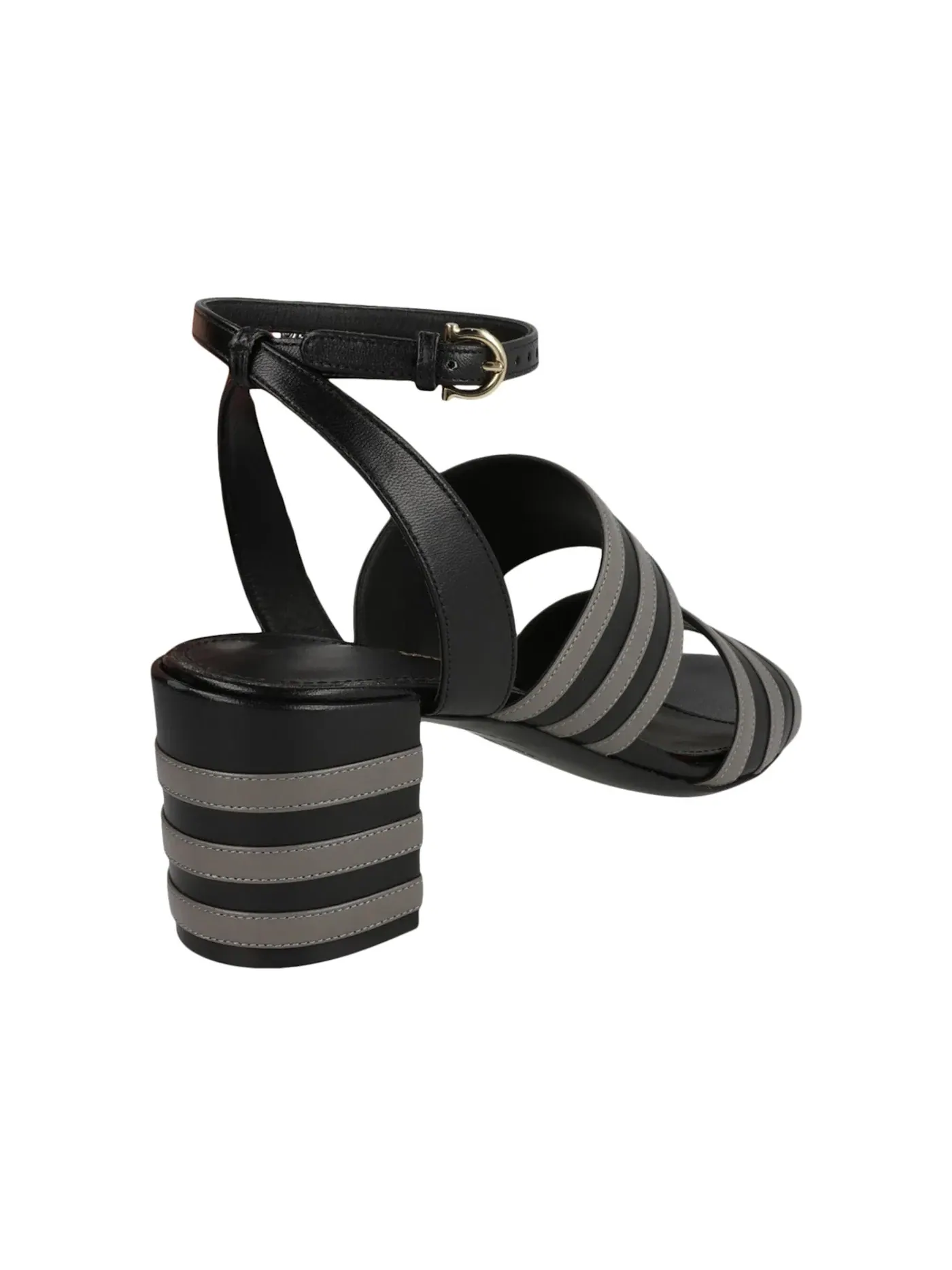 Женские сандалии на устойчивом каблуке Ferragamo Diandra Block Heel Sandals Ferragamo — изображение 3 из 3, черный