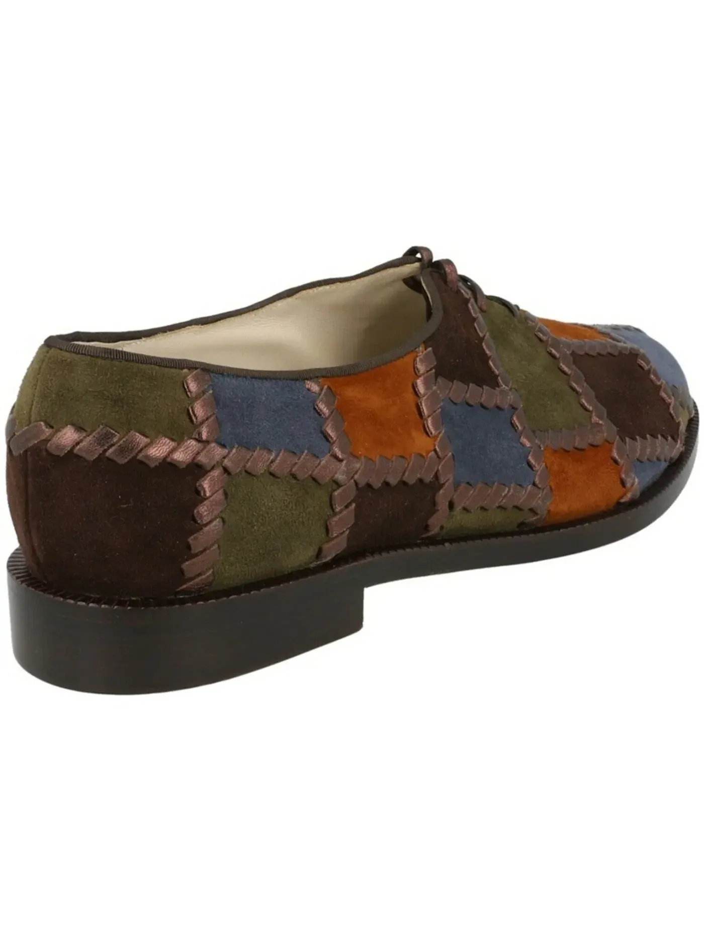 Женские лоферы с пэчворком Ferragamo Esquimese Archive Limited Edition 1941 Patchwork Loafers — изображение 3 из 3, синий