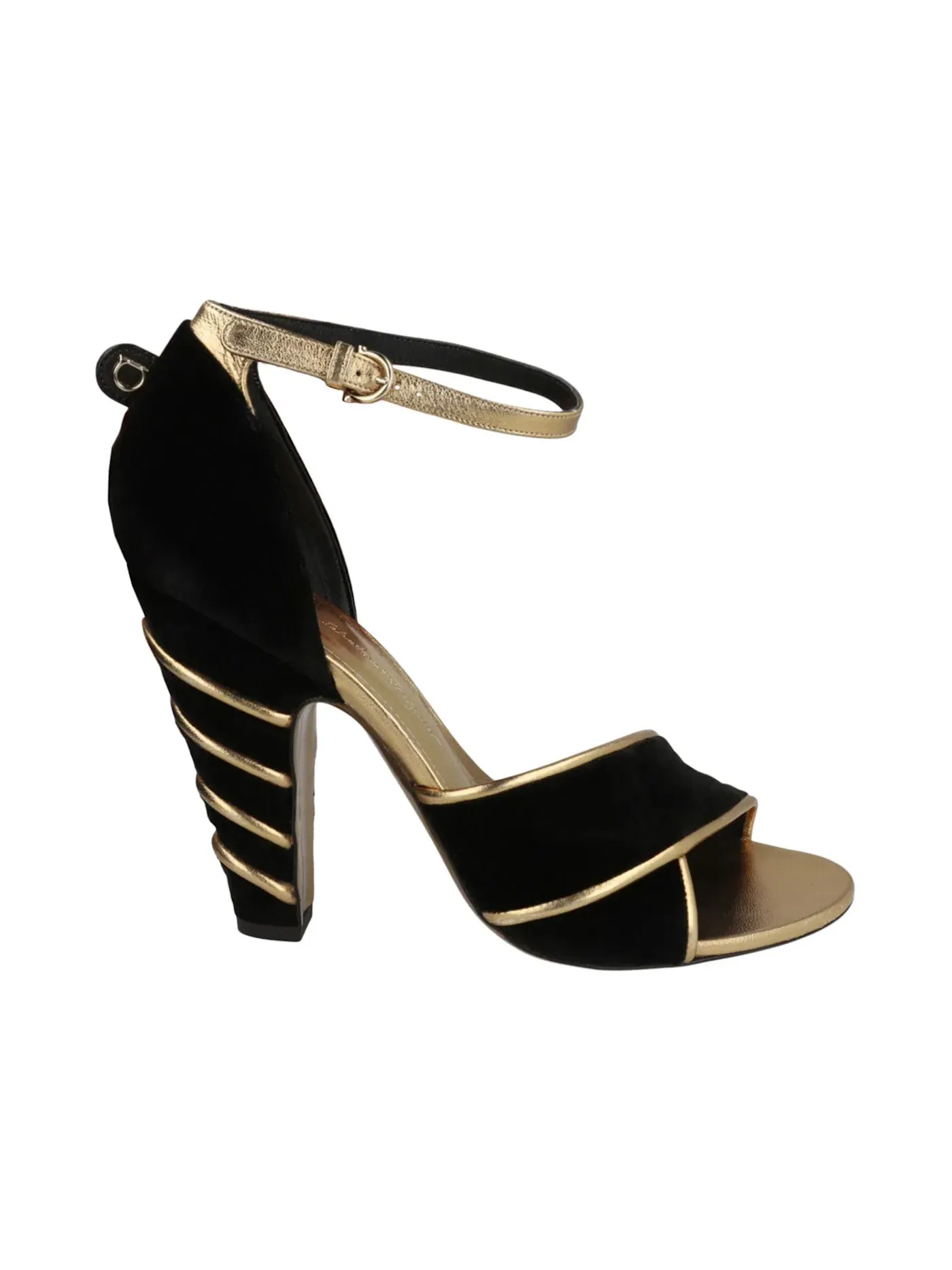 Женские босоножки на каблуке Ether Ferragamo — изображение 1 из 3, черный