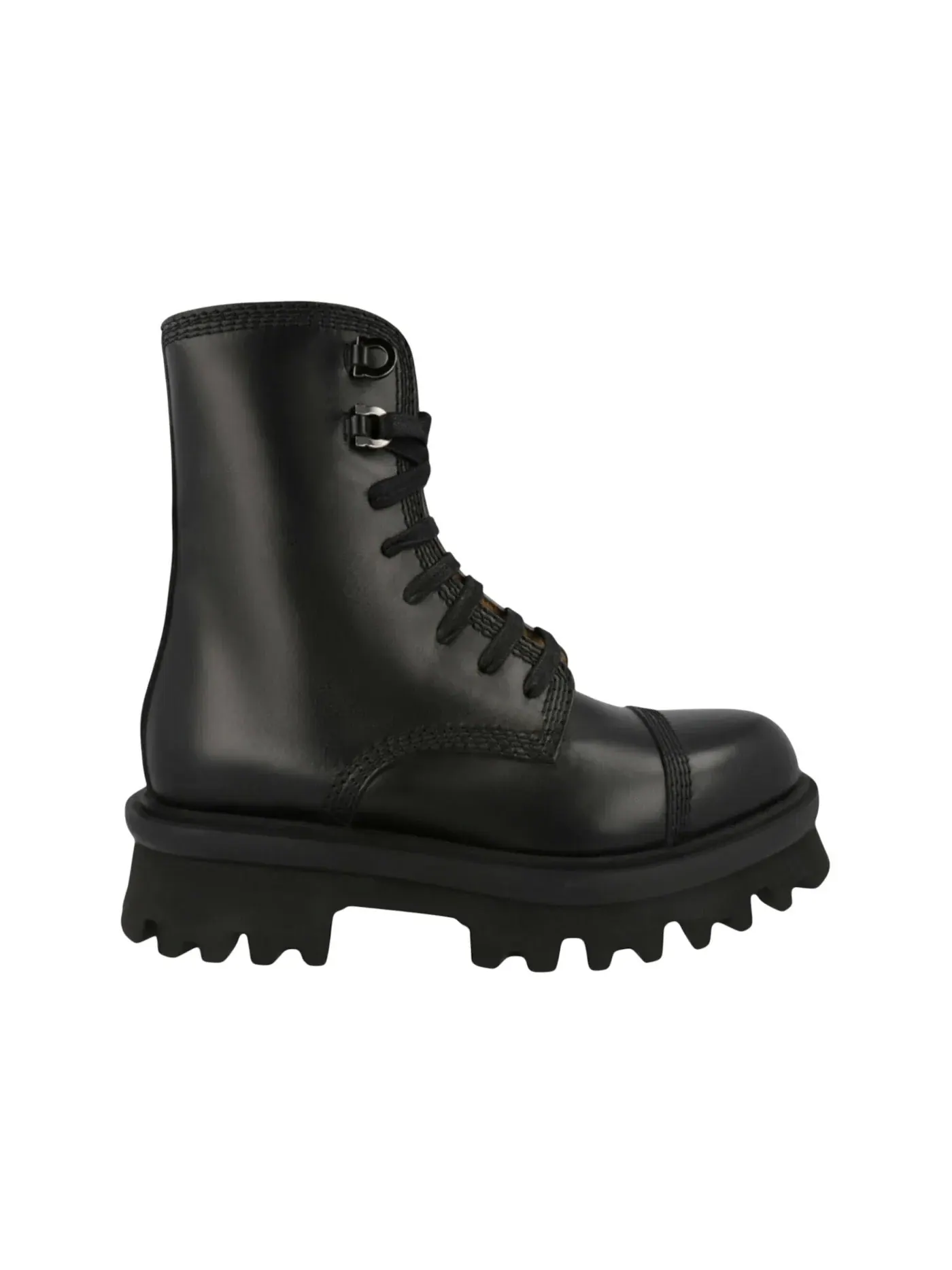Мужские ботинки в армейском стиле Ferragamo Faraway Demi Combat Boots — изображение 1 из 3, черный