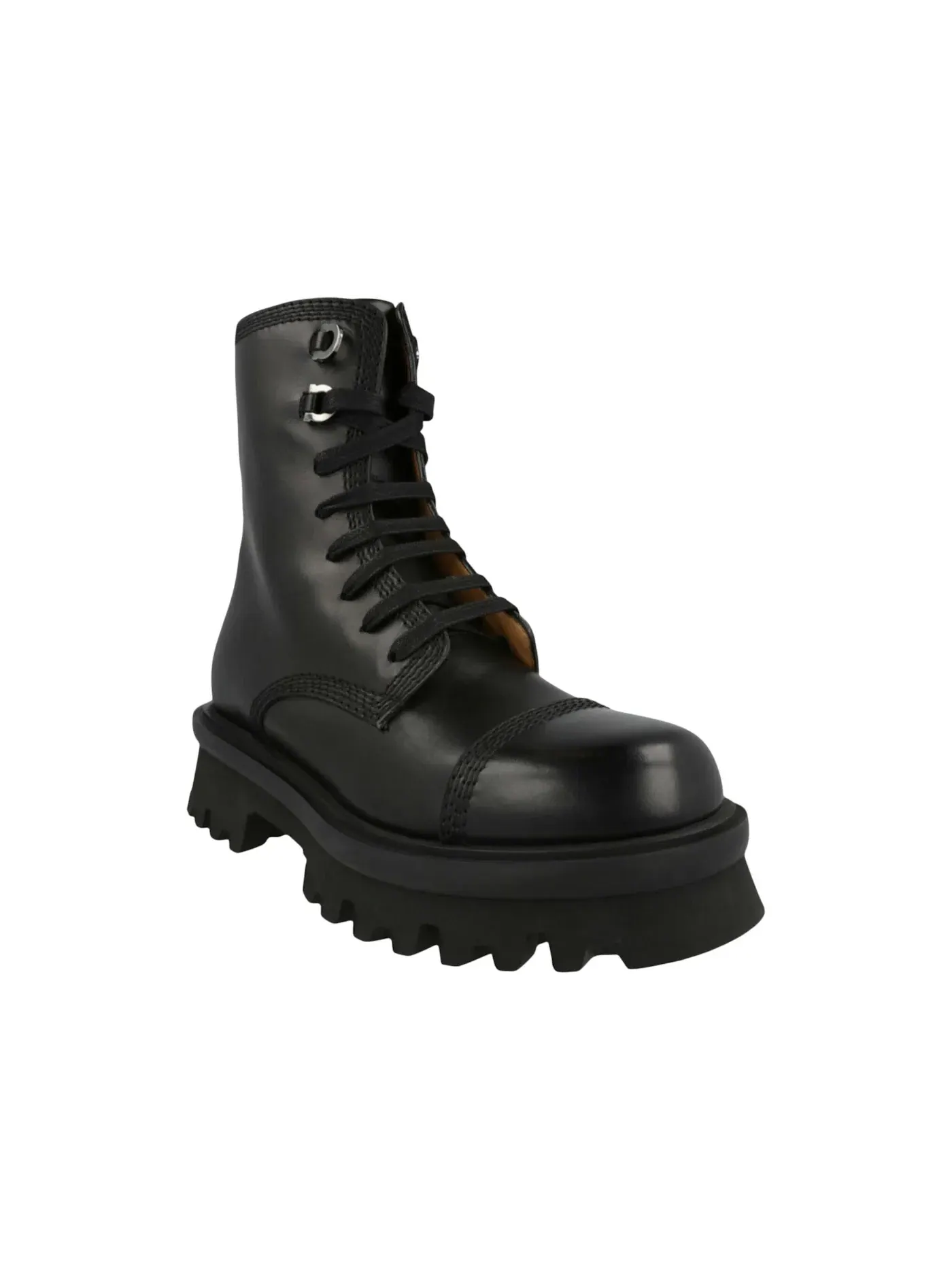 Мужские ботинки в армейском стиле Ferragamo Faraway Demi Combat Boots — изображение 2 из 3, черный