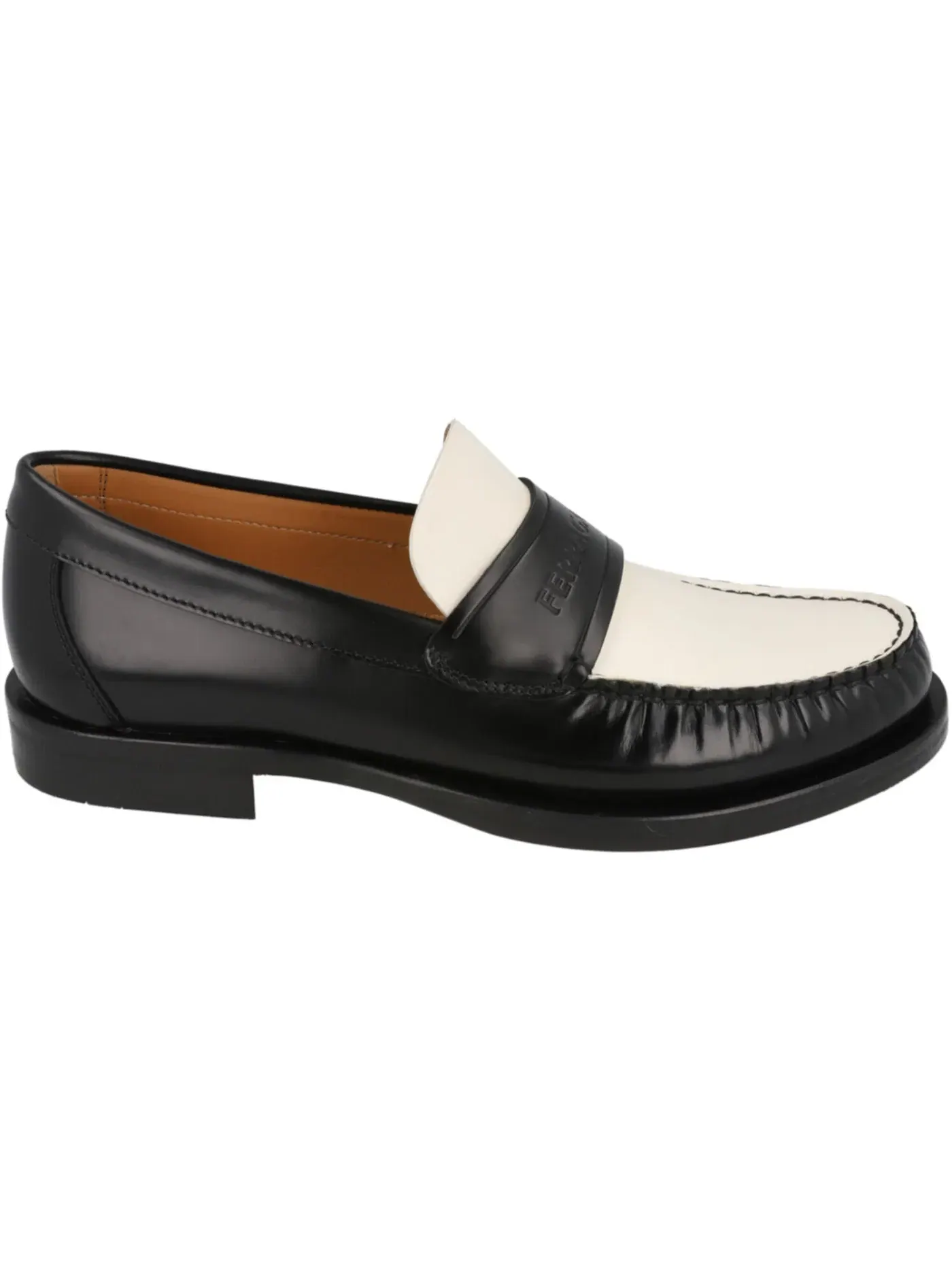Мужские лоферы с тиснением Ferragamo Fillmore Embossed Moccasin Loafers X Wide Ferragamo — изображение 1 из 3, черный