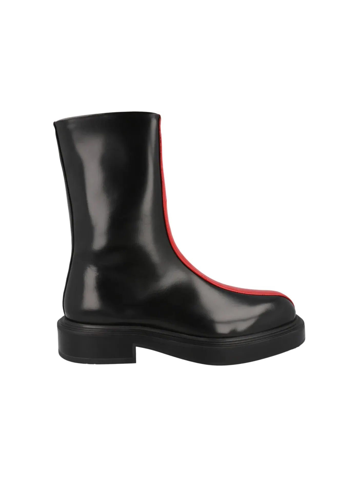 Мужские ботинки с контрастной вставкой Ferragamo Florentia Contrasting Insert Ankle Boots — изображение 1 из 3, черный