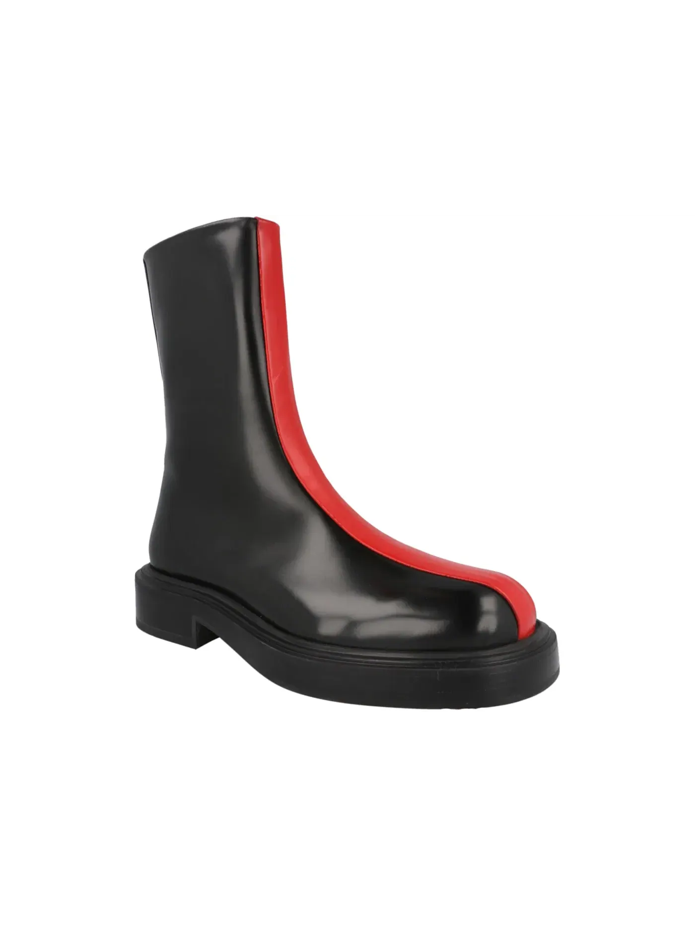 Мужские ботинки с контрастной вставкой Ferragamo Florentia Contrasting Insert Ankle Boots — изображение 2 из 3, черный