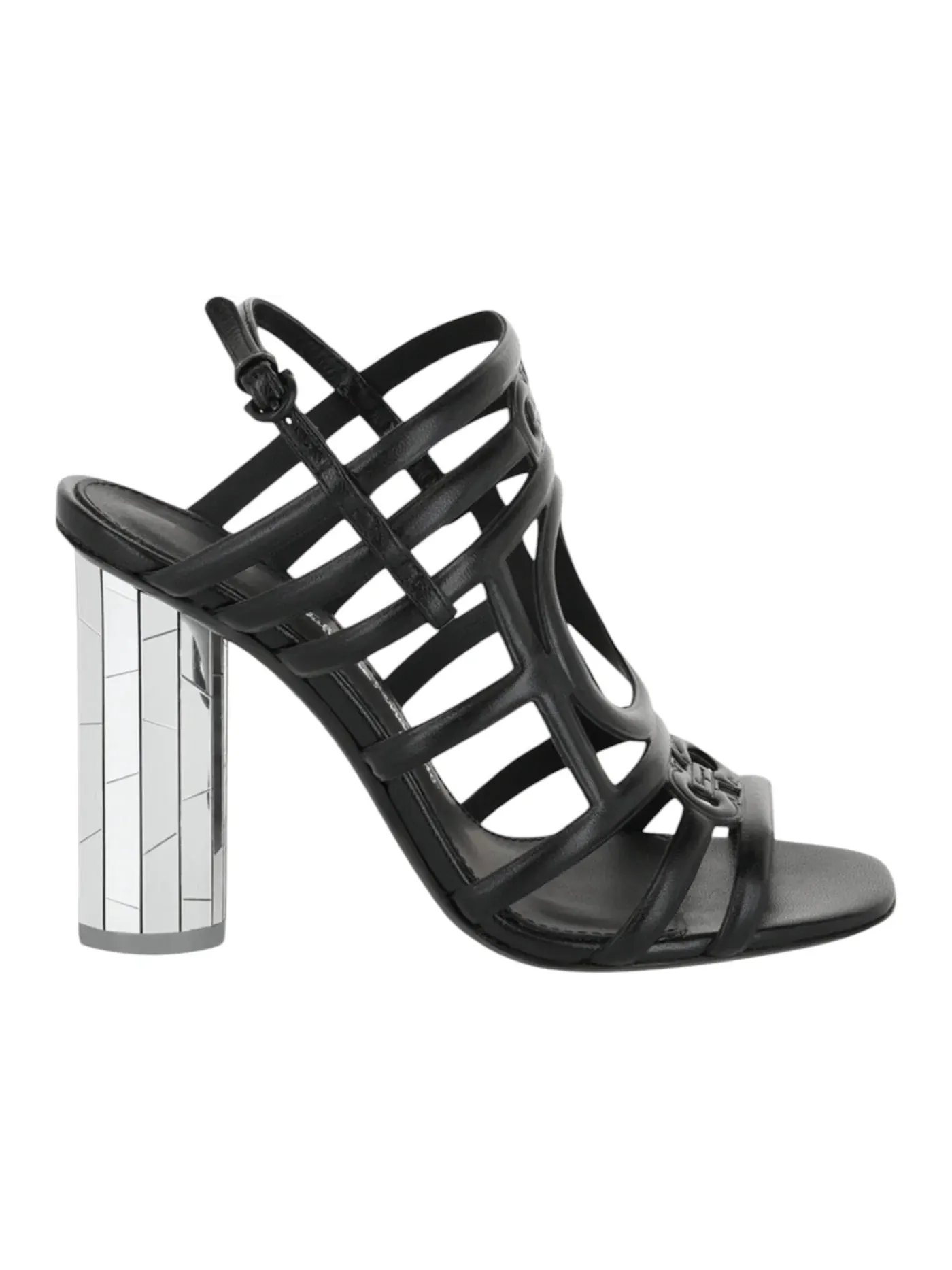 Женские босоножки на каблуке с ремешком Ferragamo Florenza — изображение 1 из 1, черный