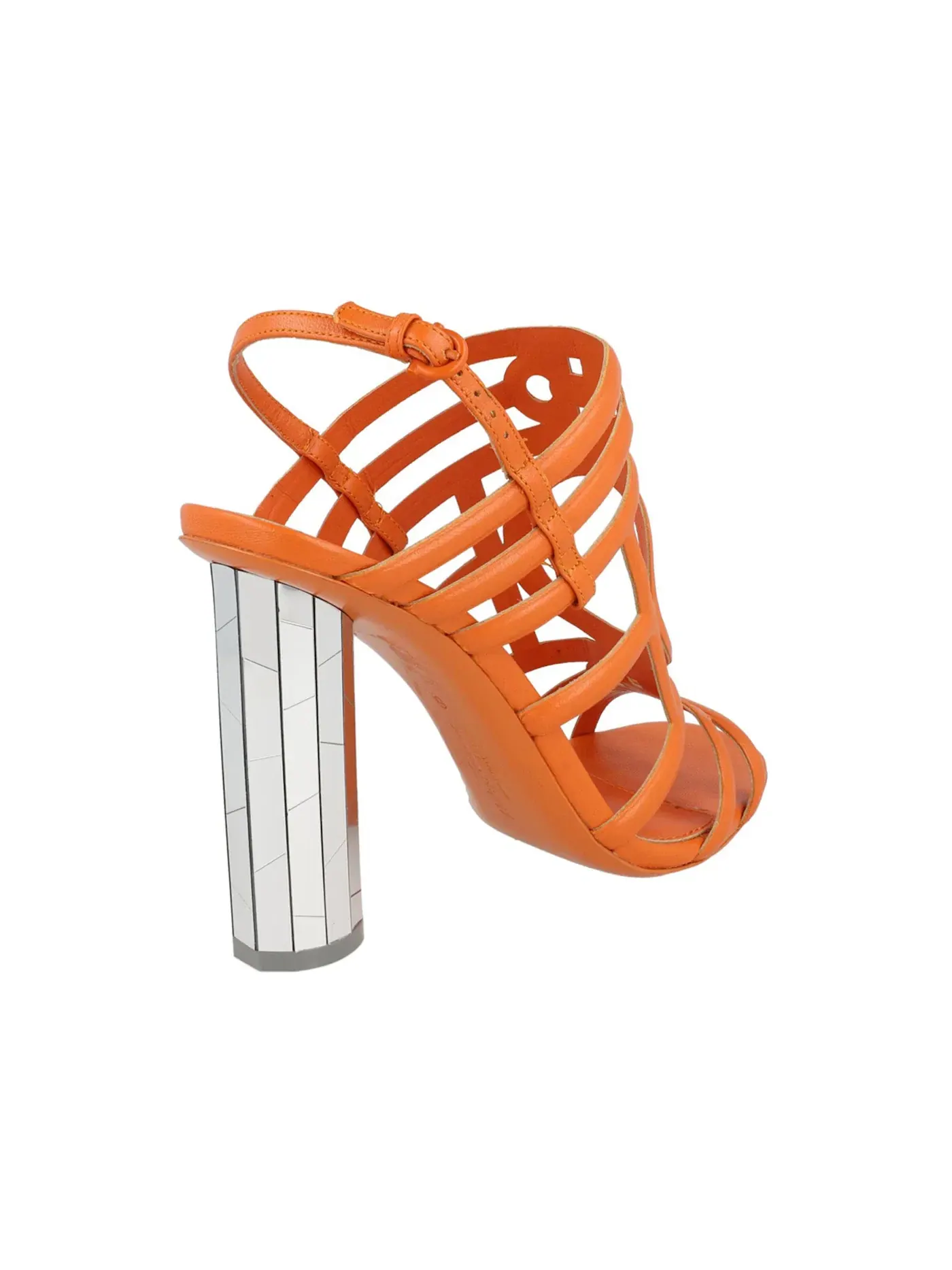 Женские босоножки на каблуке с ремешком Ferragamo Florenza X Slingback Heel Sandals — изображение 3 из 3, оранжевый