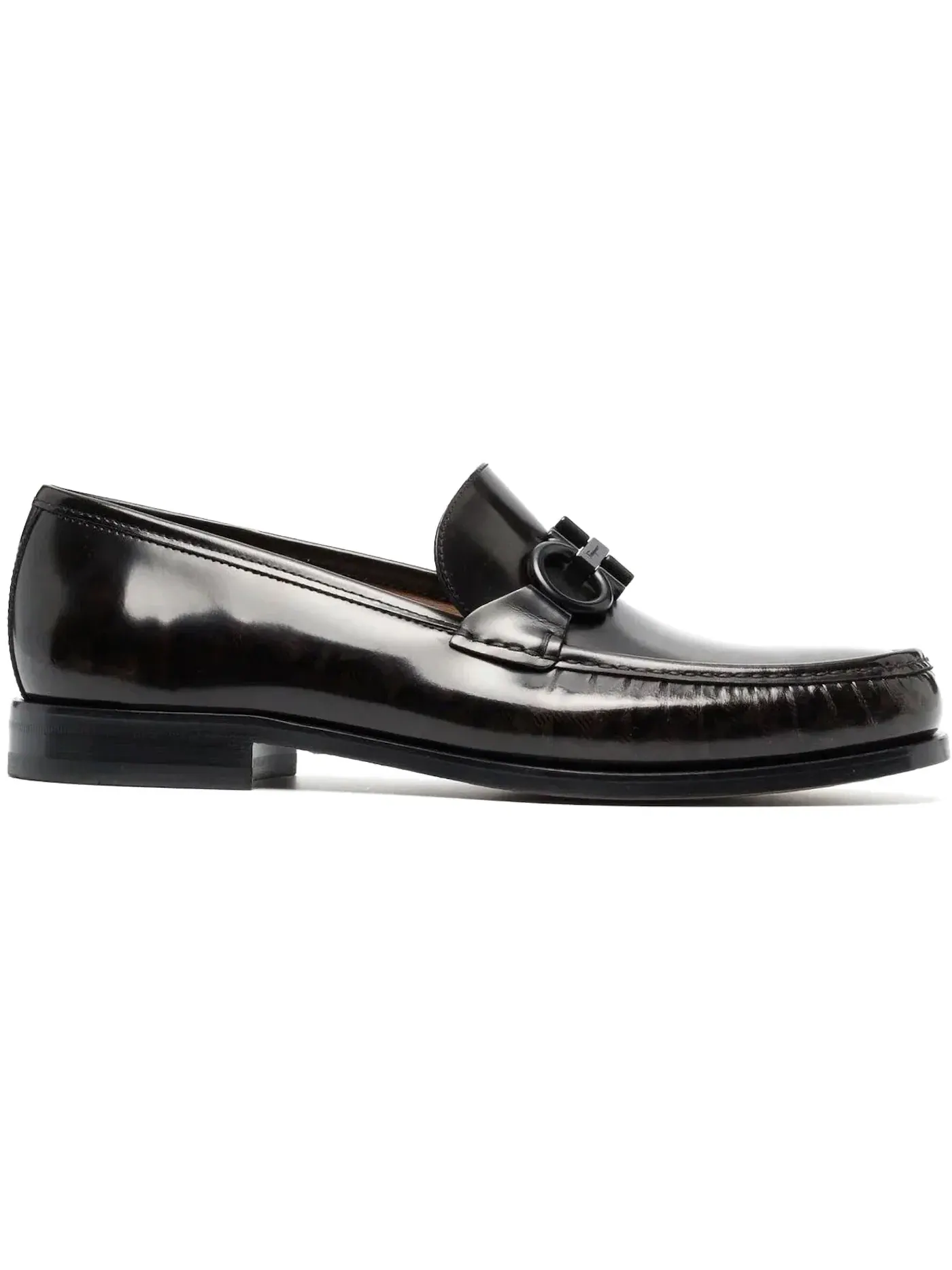 Мужские лоферы с принтом Ferragamo Gancini Horsebit Loafers — изображение 1 из 1, коричневый