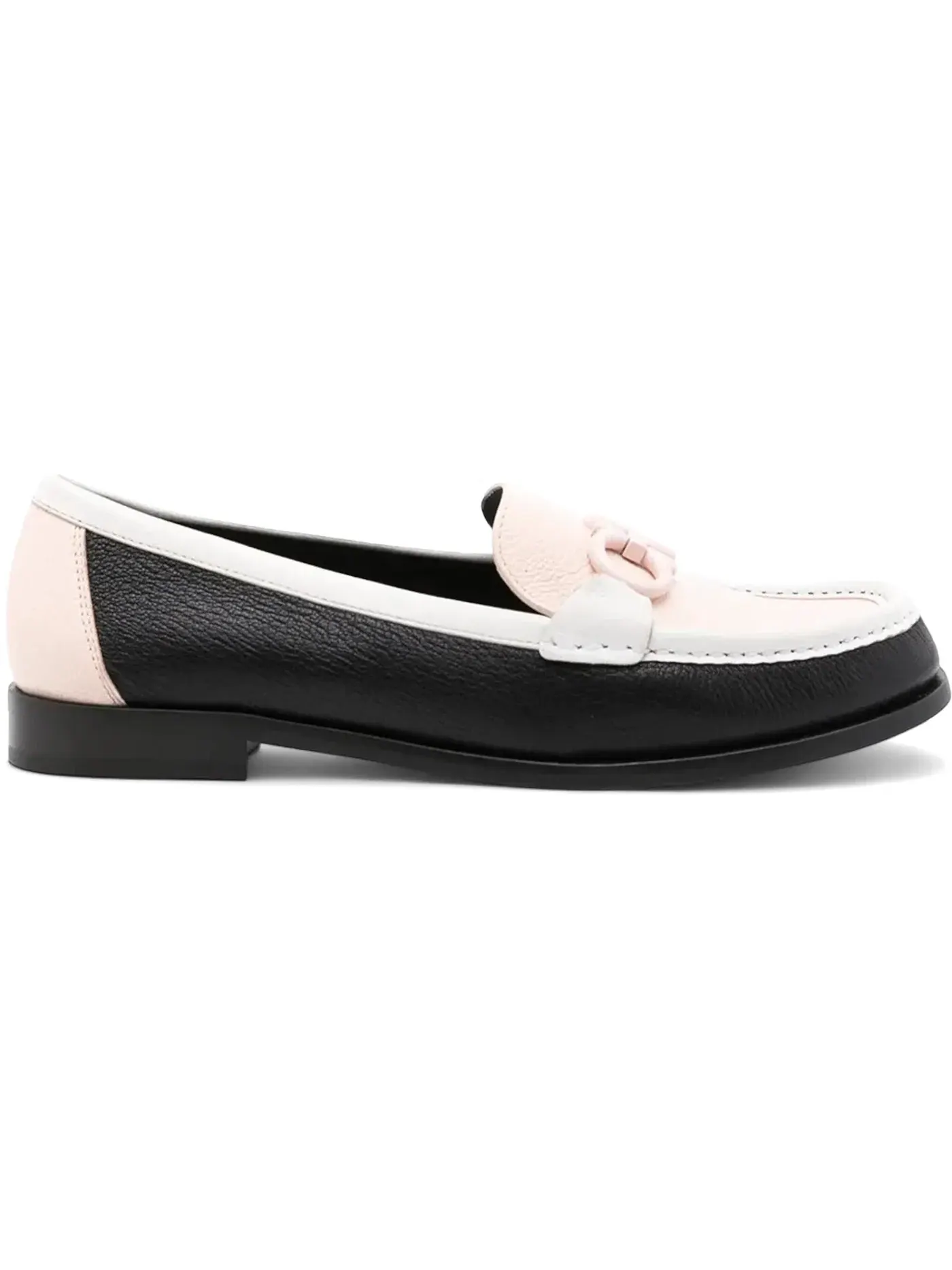 Женские лоферы из кожи Gancini Ferragamo — изображение 1 из 1, черный