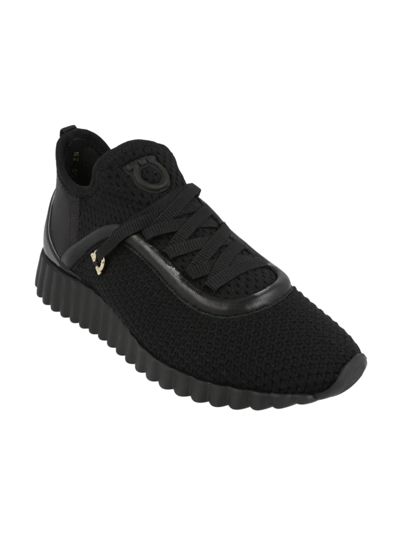 Женские кроссовки с принтом Ferragamo Gancini Low-Top Ferragamo — изображение 2 из 3, черный