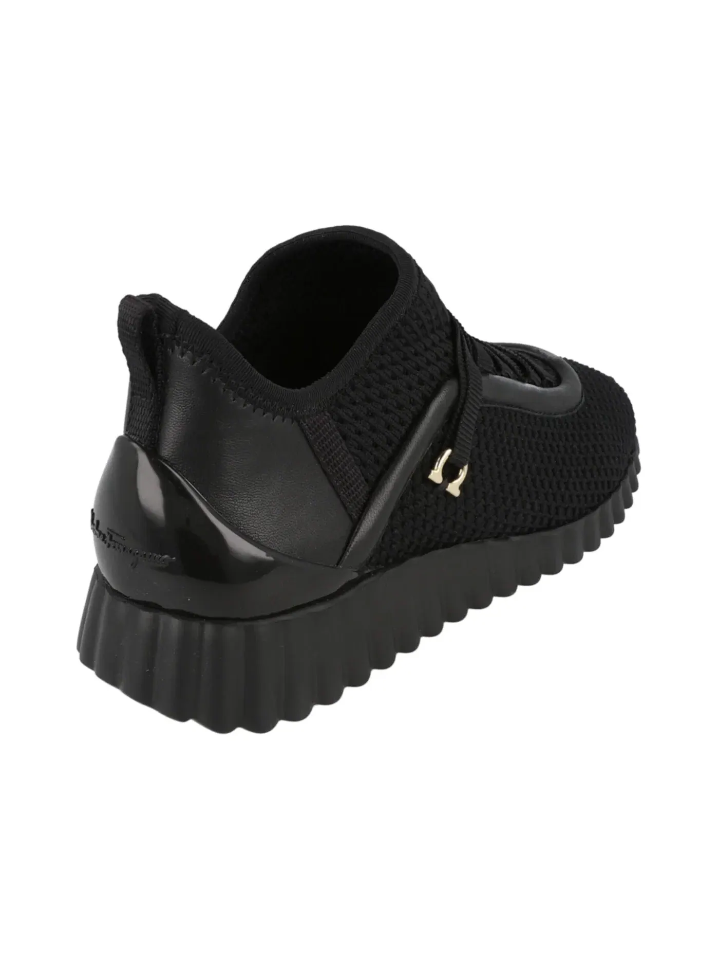 Женские кроссовки с принтом Ferragamo Gancini Low-Top Ferragamo — изображение 3 из 3, черный
